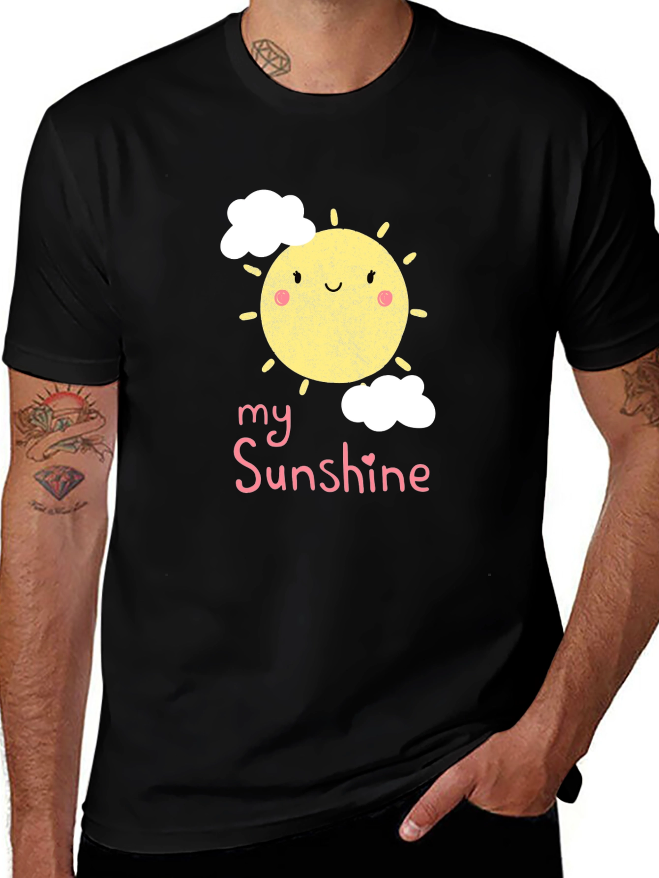 Variant 2 of My Sunshine Graphic Tee - Men's Black T-Shirt