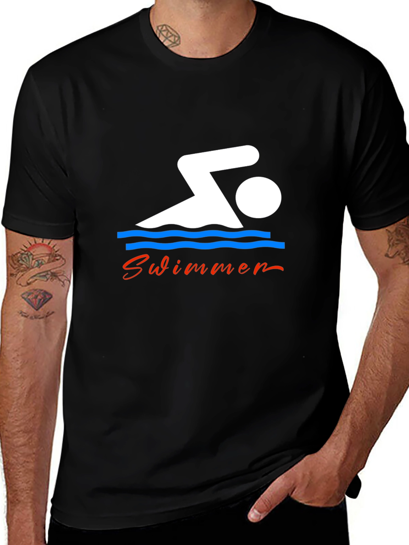 Variant 28 of Swimmer Graphic T-Shirt - Stylish & Comfortable