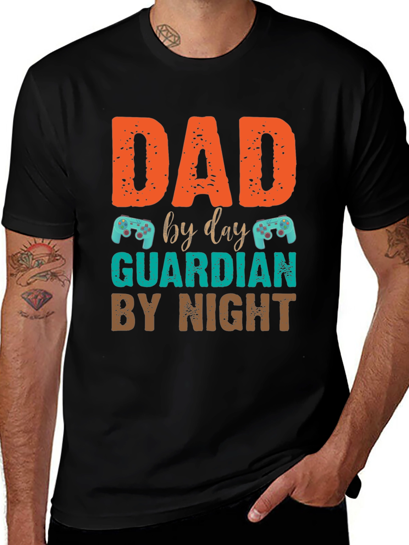 Dad Gamer T-Shirt: Day Guardian, Night Gamer