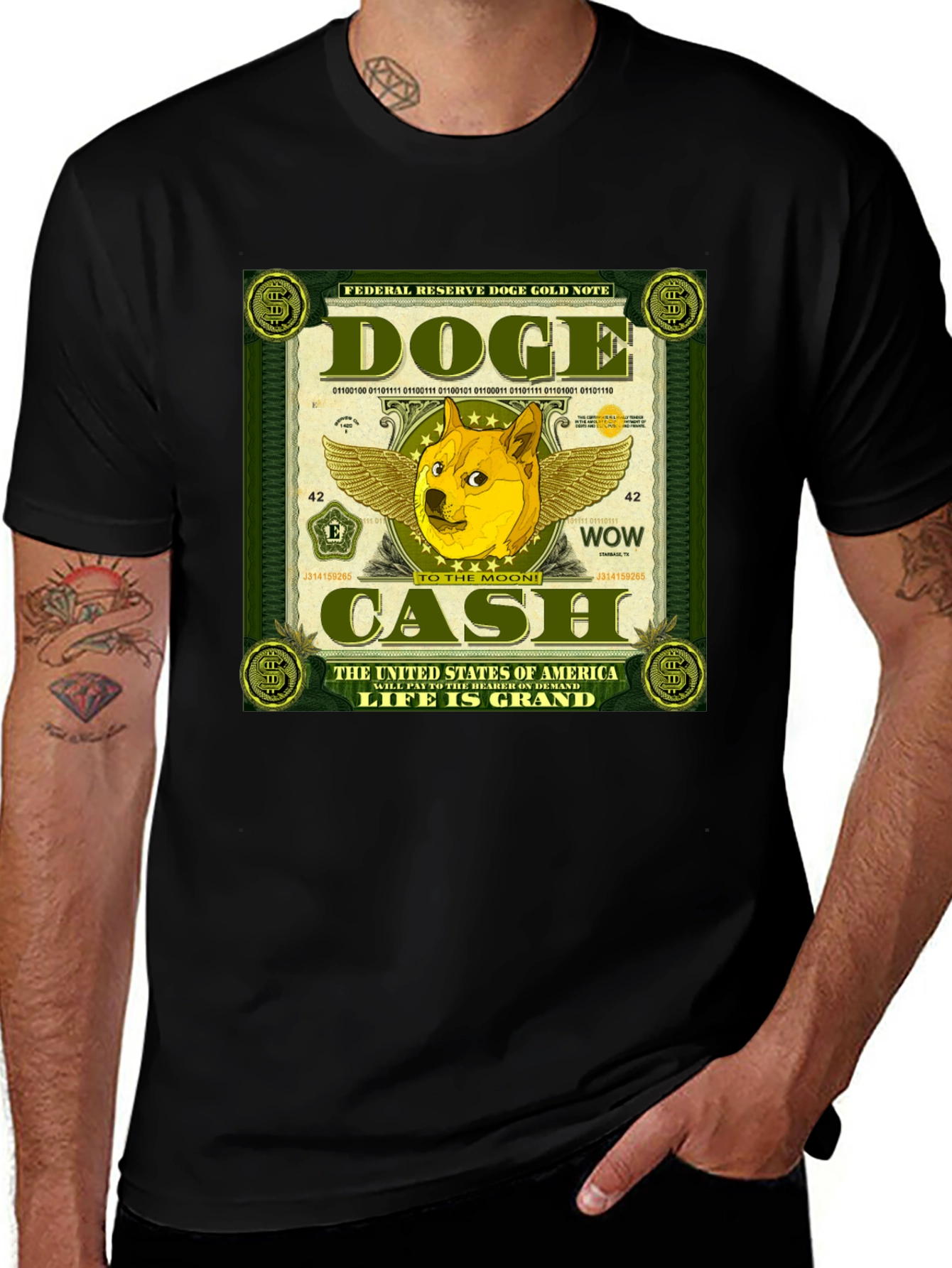 Doge Cash Graphic Tee - To the Moon!