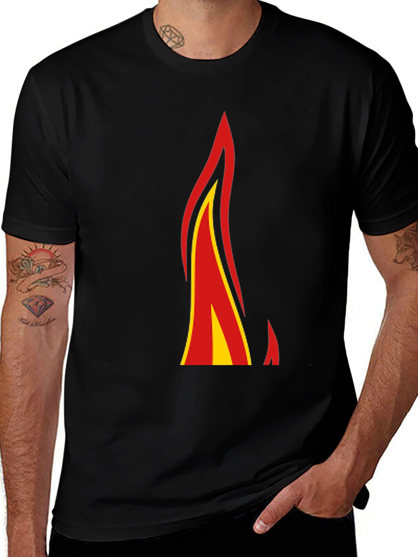 Variant 23 of Flame Graphic Black T-Shirt