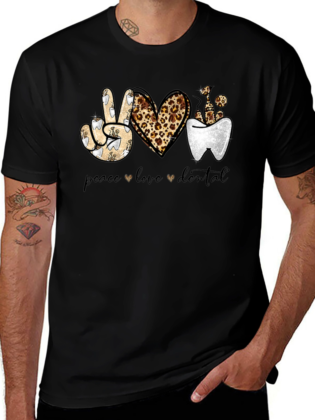 Variant 17 of Peace Love Dental T-Shirt