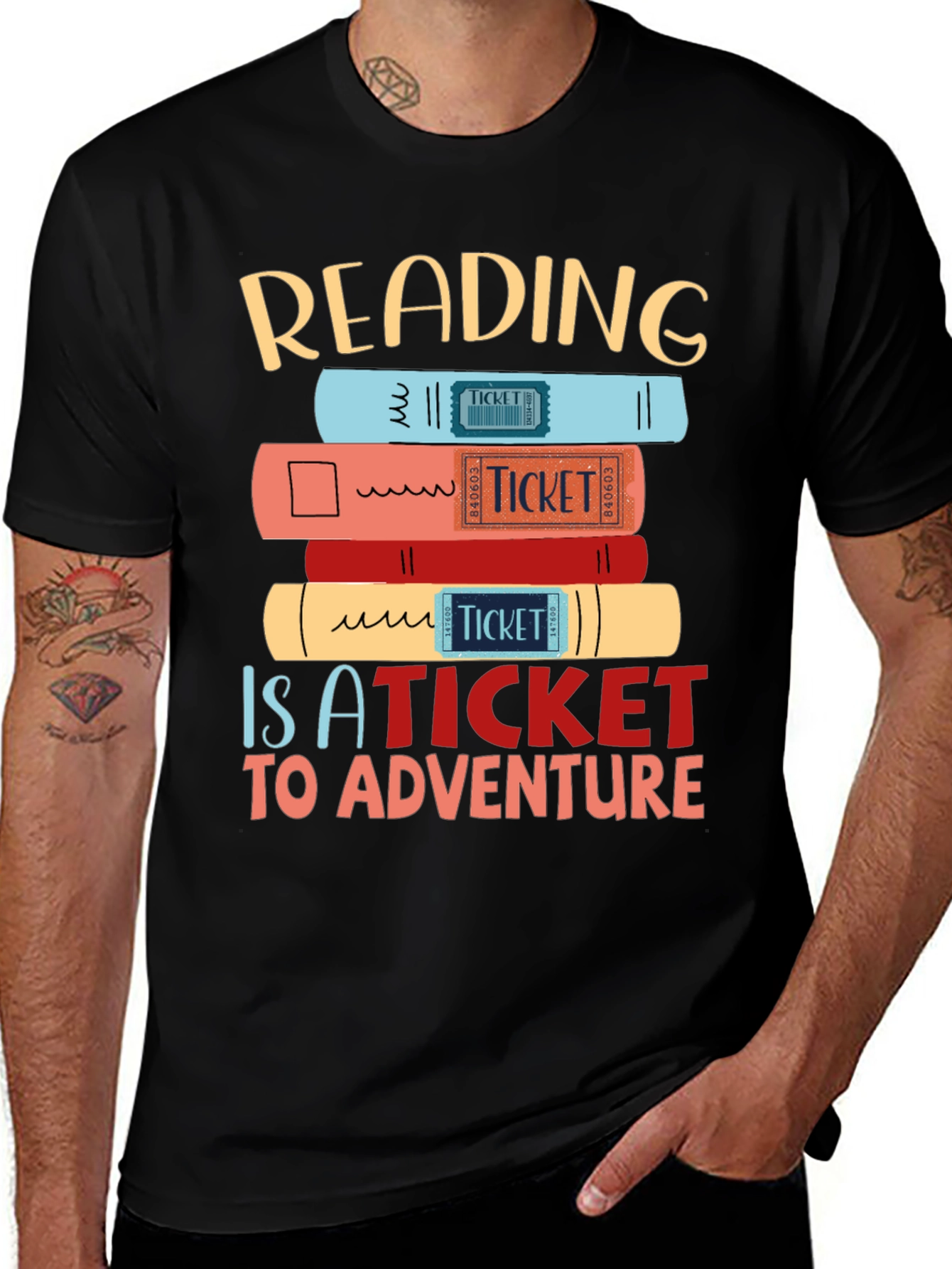 Variant 13 of Reading Ticket to Adventure Graphic Tee