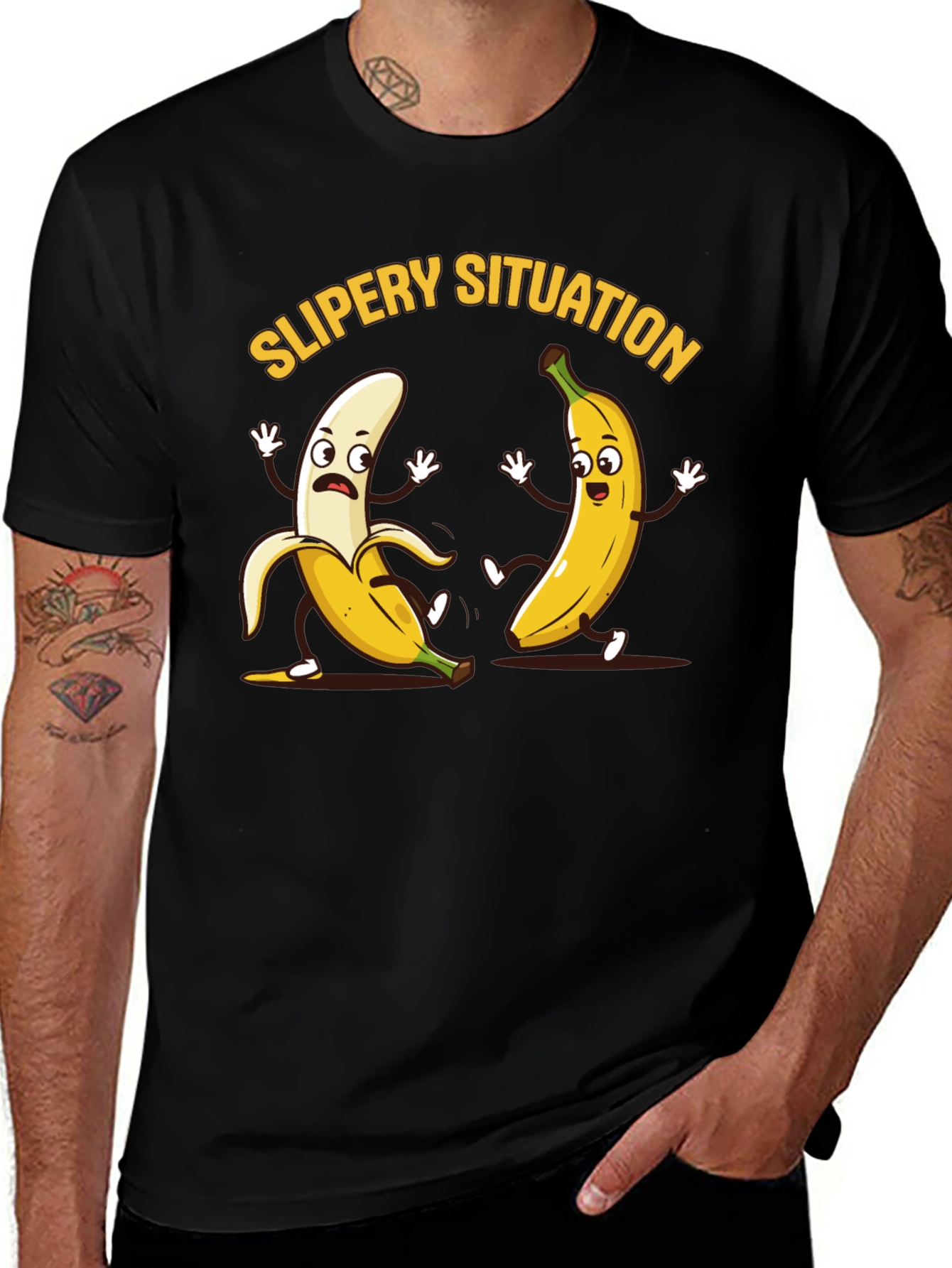 Variant 7 of Slippery Situation Banana Graphic T-Shirt