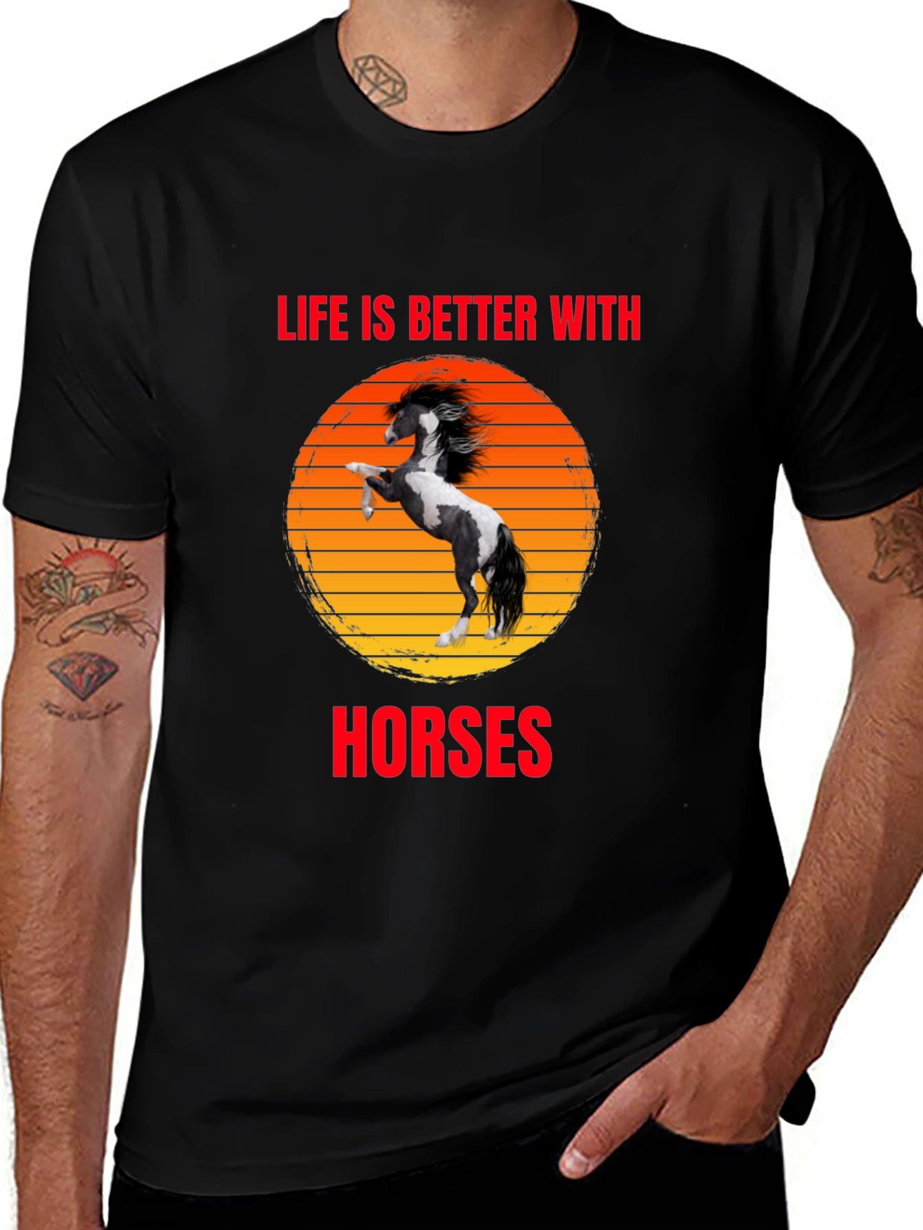 Variant 6 of Life is Better with Horses Graphic Tee