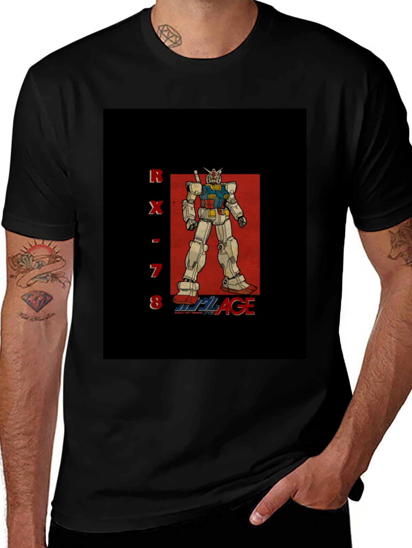 RX-78 Gundam T-Shirt - Retro Anime Robot Design