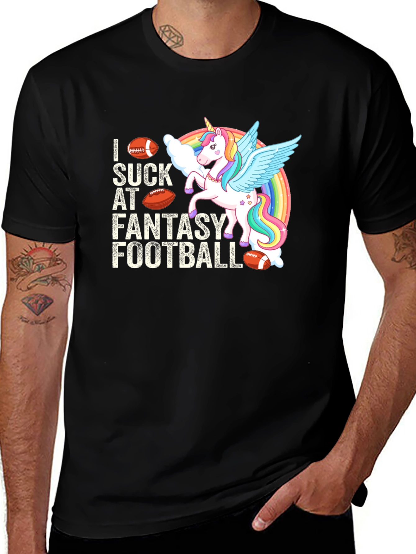 Variant 18 of Fantasy Football Unicorn Graphic T-Shirt