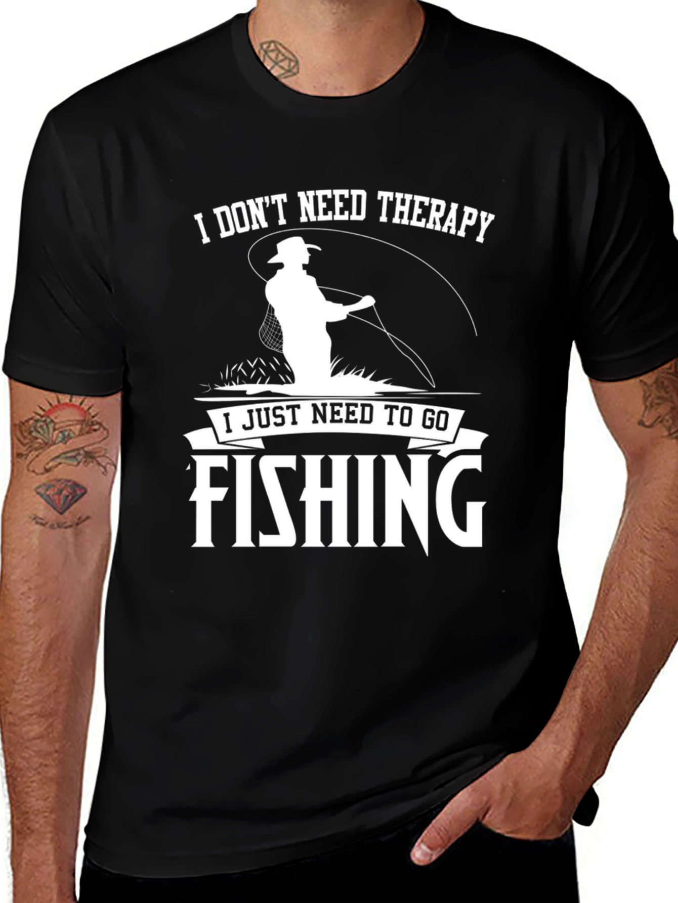 Fishing Therapy Graphic Tee - Men's Short Sleeve T-Shirt