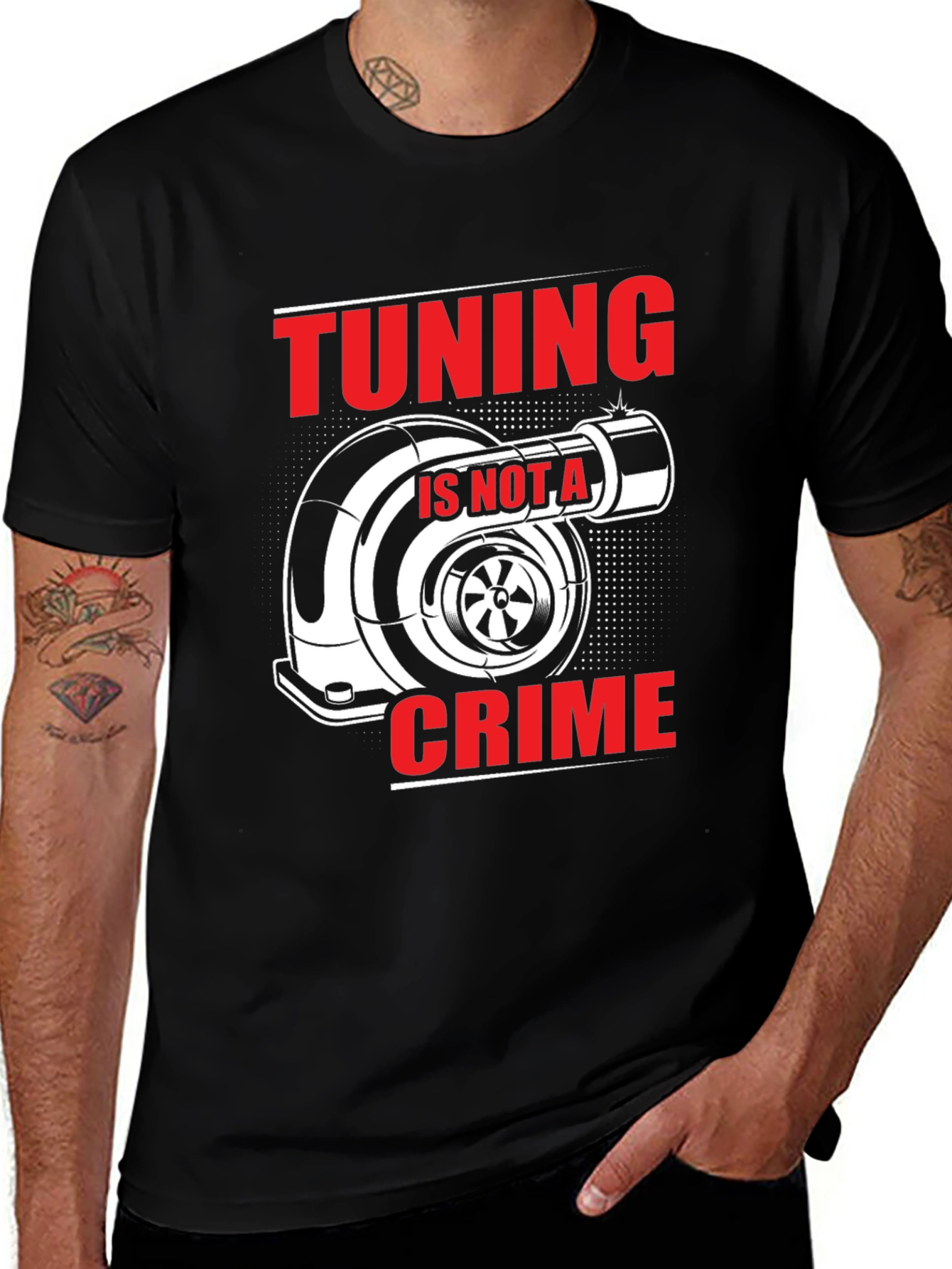 Tuning Is Not A Crime Black T-Shirt