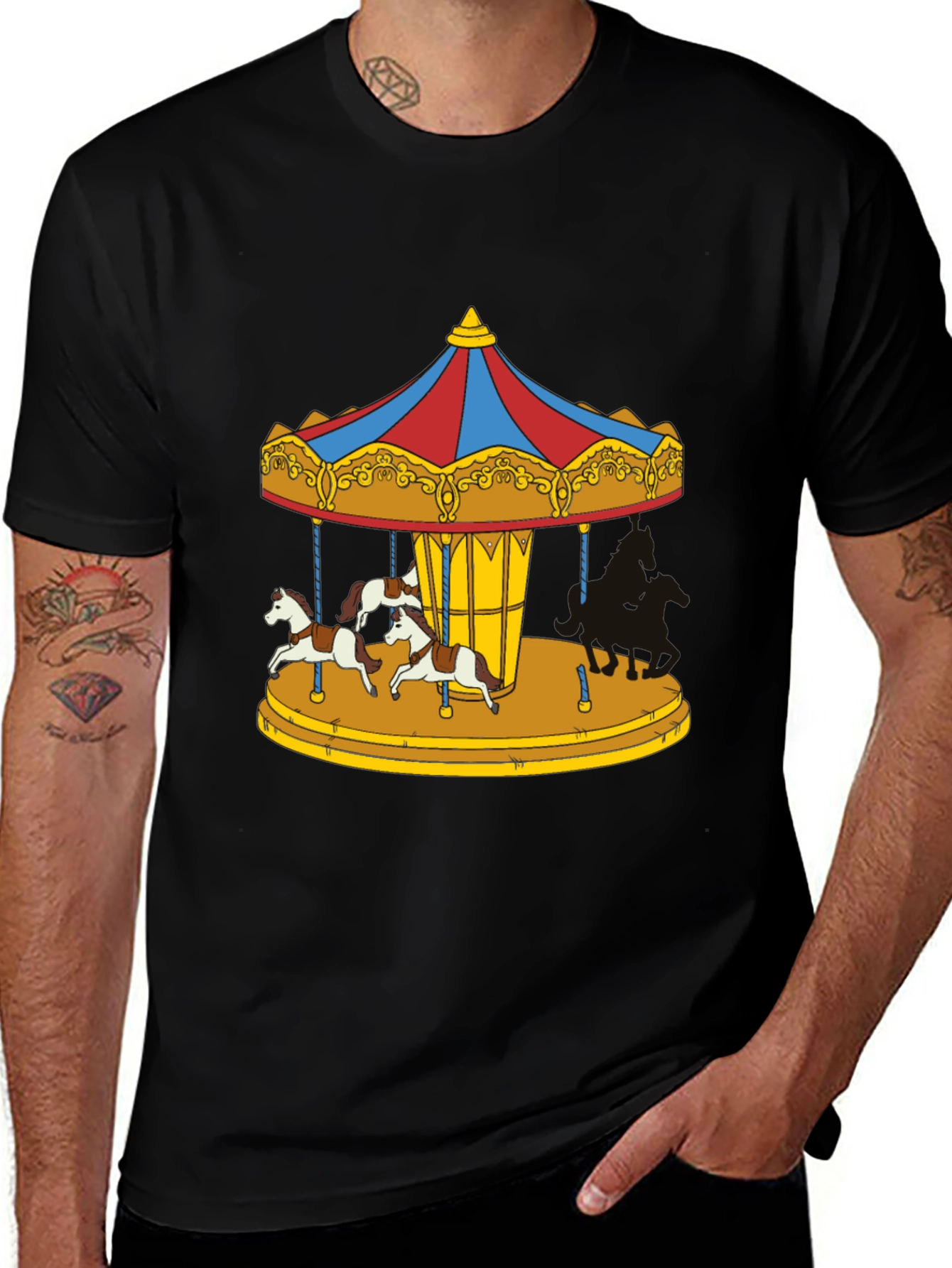 Carousel Horse T-Shirt - Whimsical Graphic Tee