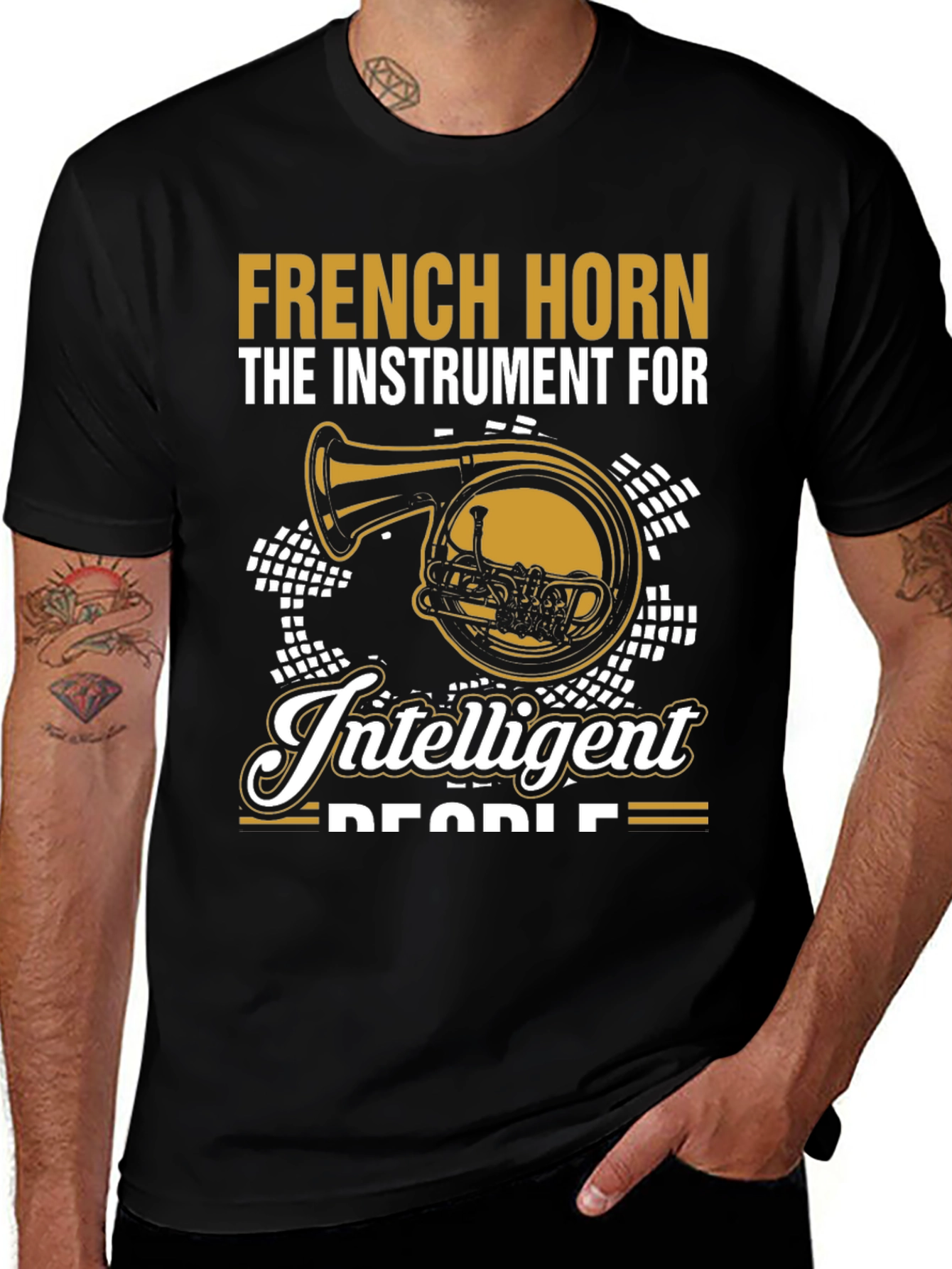 Variant 23 of French Horn Intelligent People T-Shirt