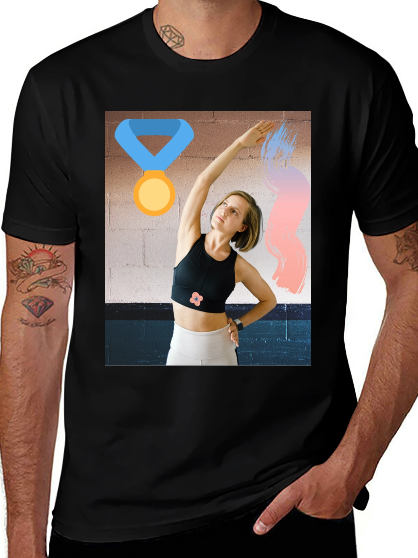Variant 20 of Graphic Tee with Athletic Woman Design