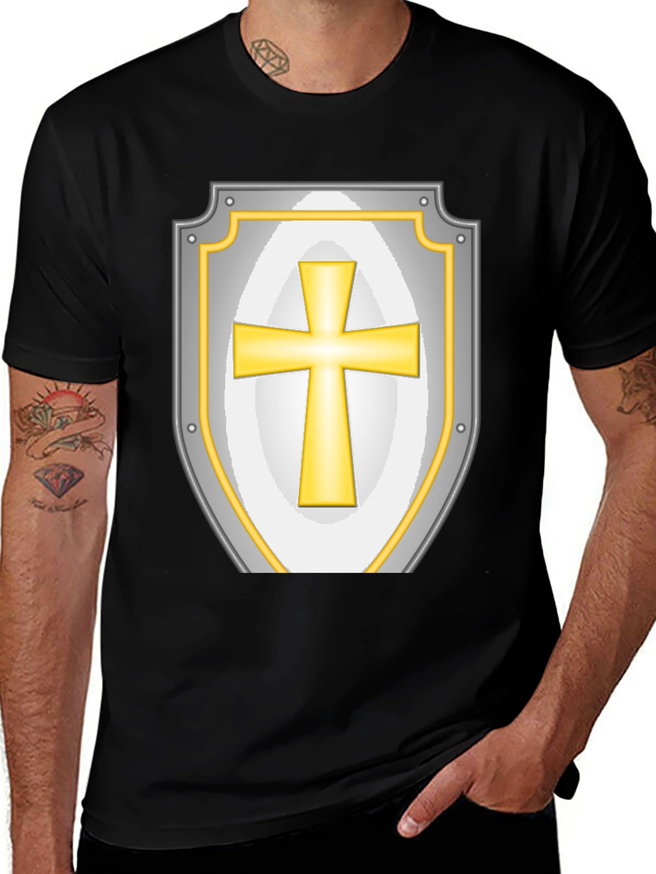 Variant 12 of Christian Knight Shield Graphic Tee