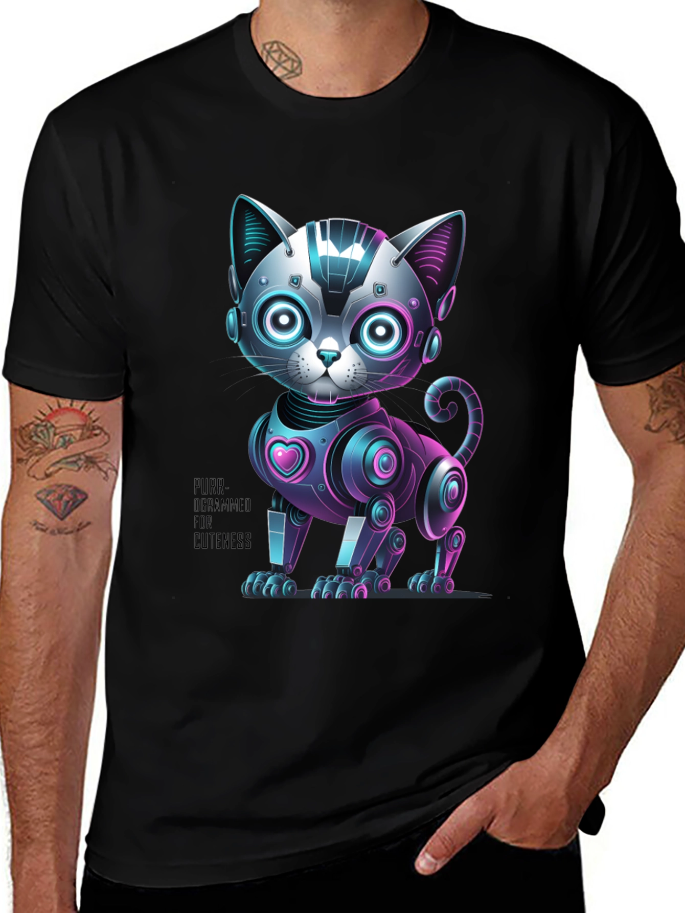 Variant 21 of Robo Cat T-Shirt - Purr-ogrammer for Cuteness