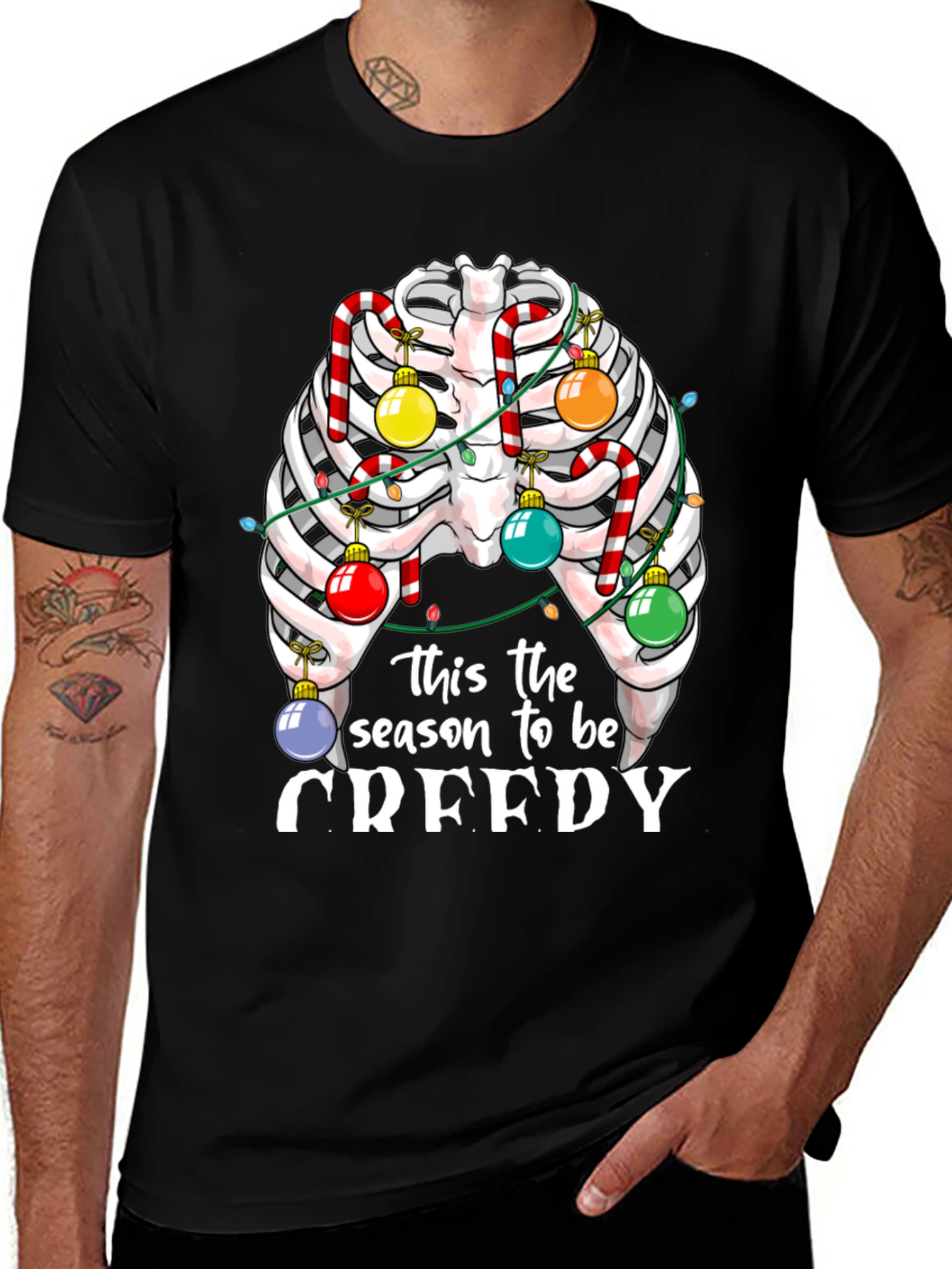 Creepy Christmas Skeleton T-Shirt