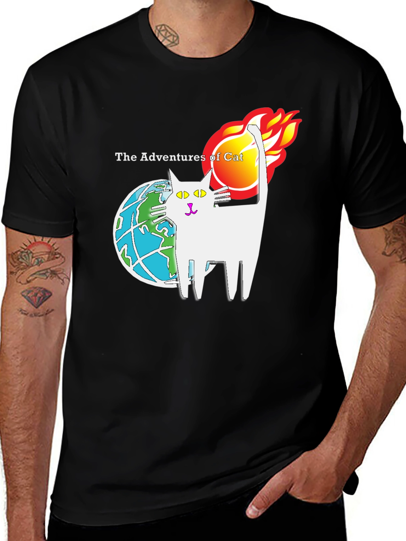 Variant 23 of Adventures of Cat Graphic Tee