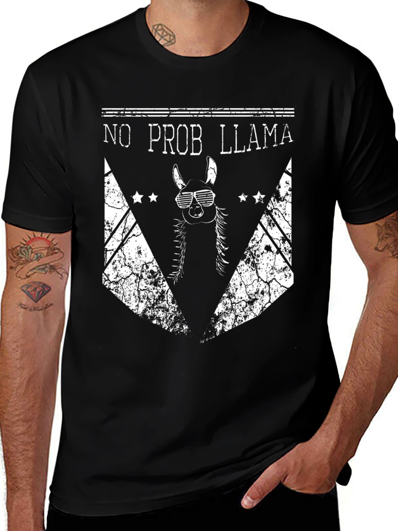 Variant 19 of No Prob Llama Graphic T-Shirt - Cool Alpaca Design