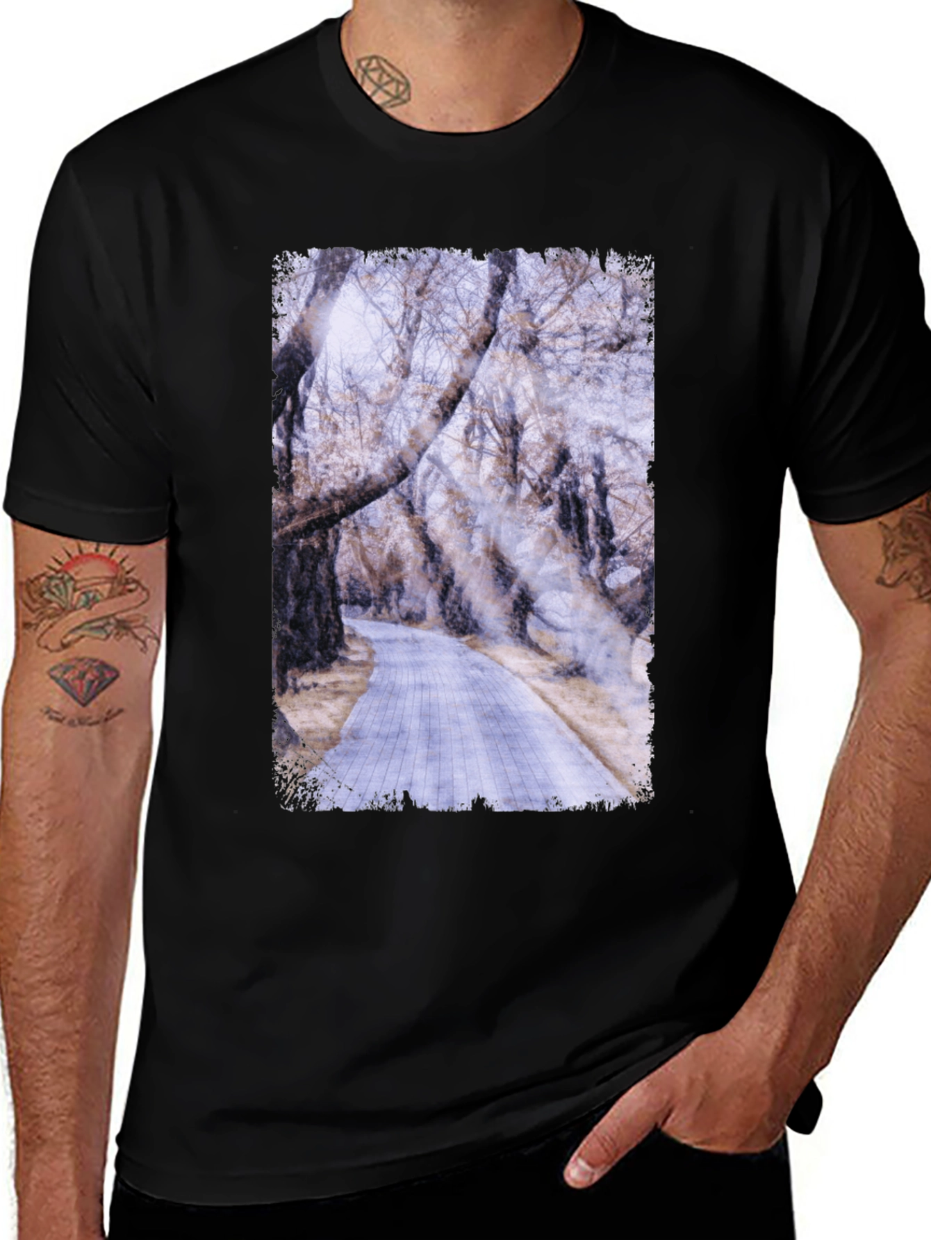 Variant 27 of Roadway Graphic Tee - Nature Scene