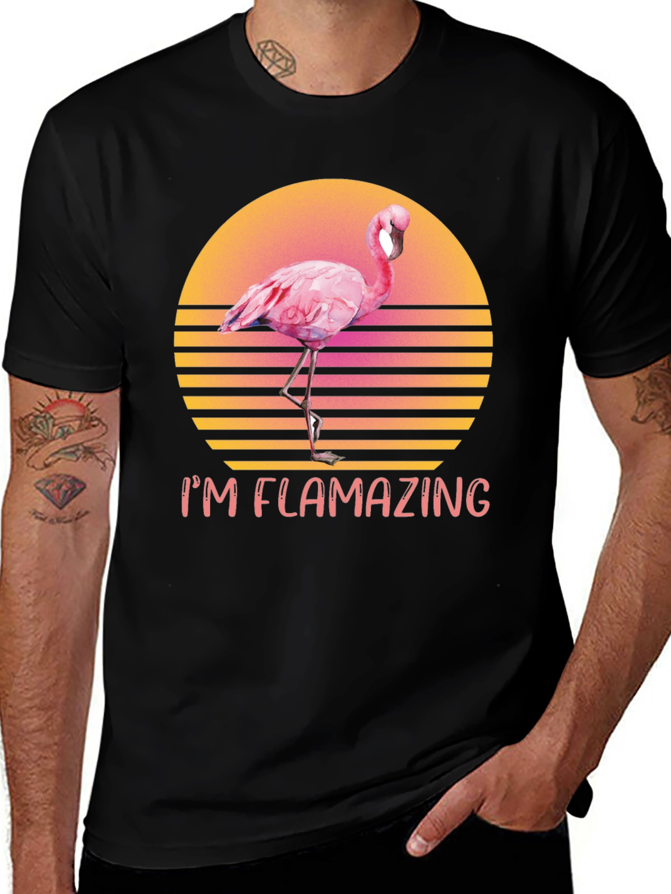 I'm Flamazing T-Shirt - Retro Flamingo Design