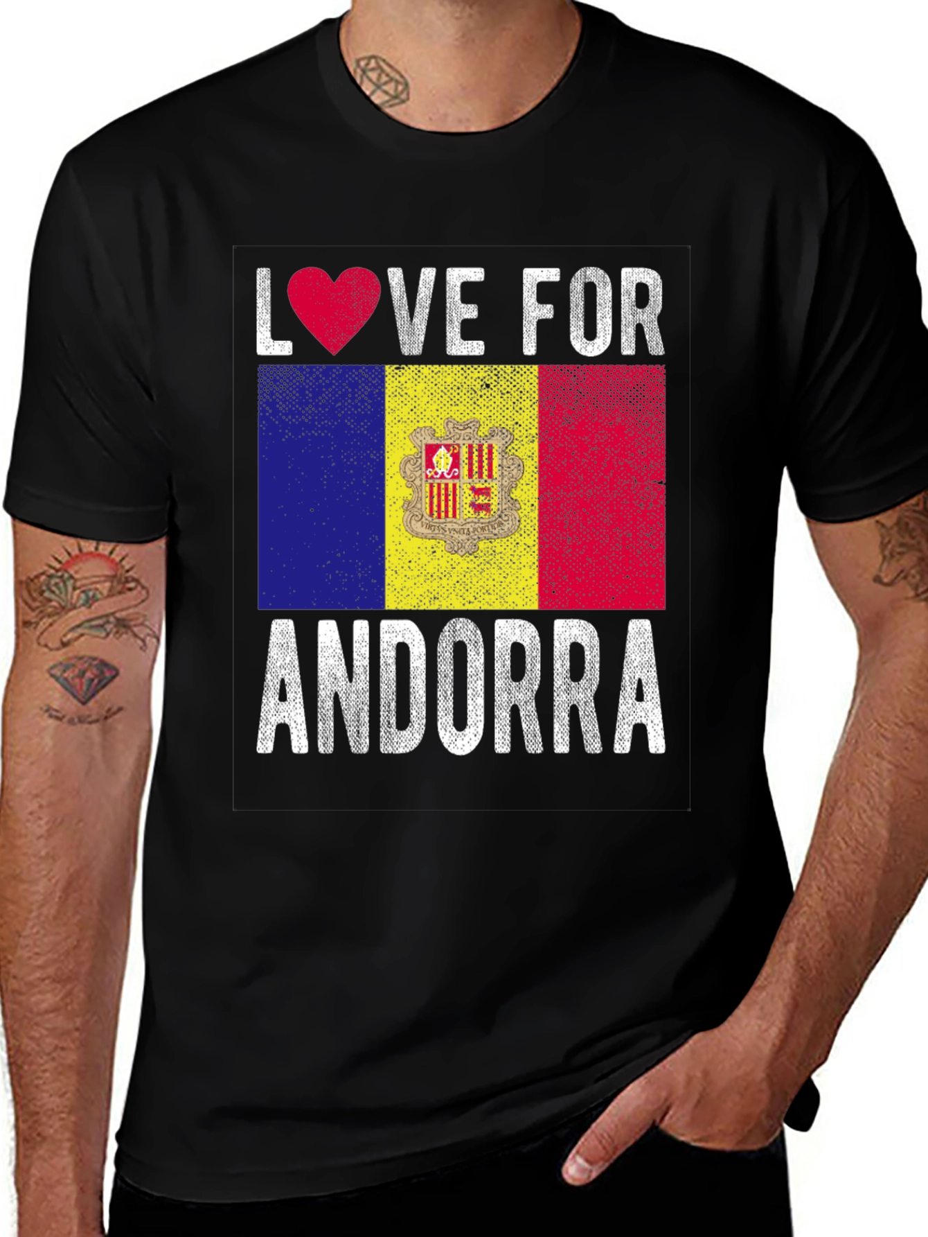 Love For Andorra Flag T-Shirt