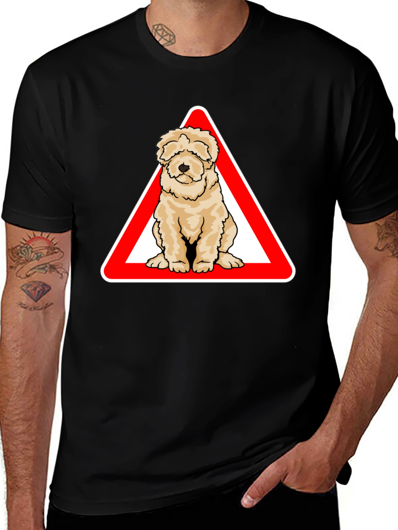 Variant 23 of Dog Warning Sign T-Shirt - Cute Pet Lover Apparel