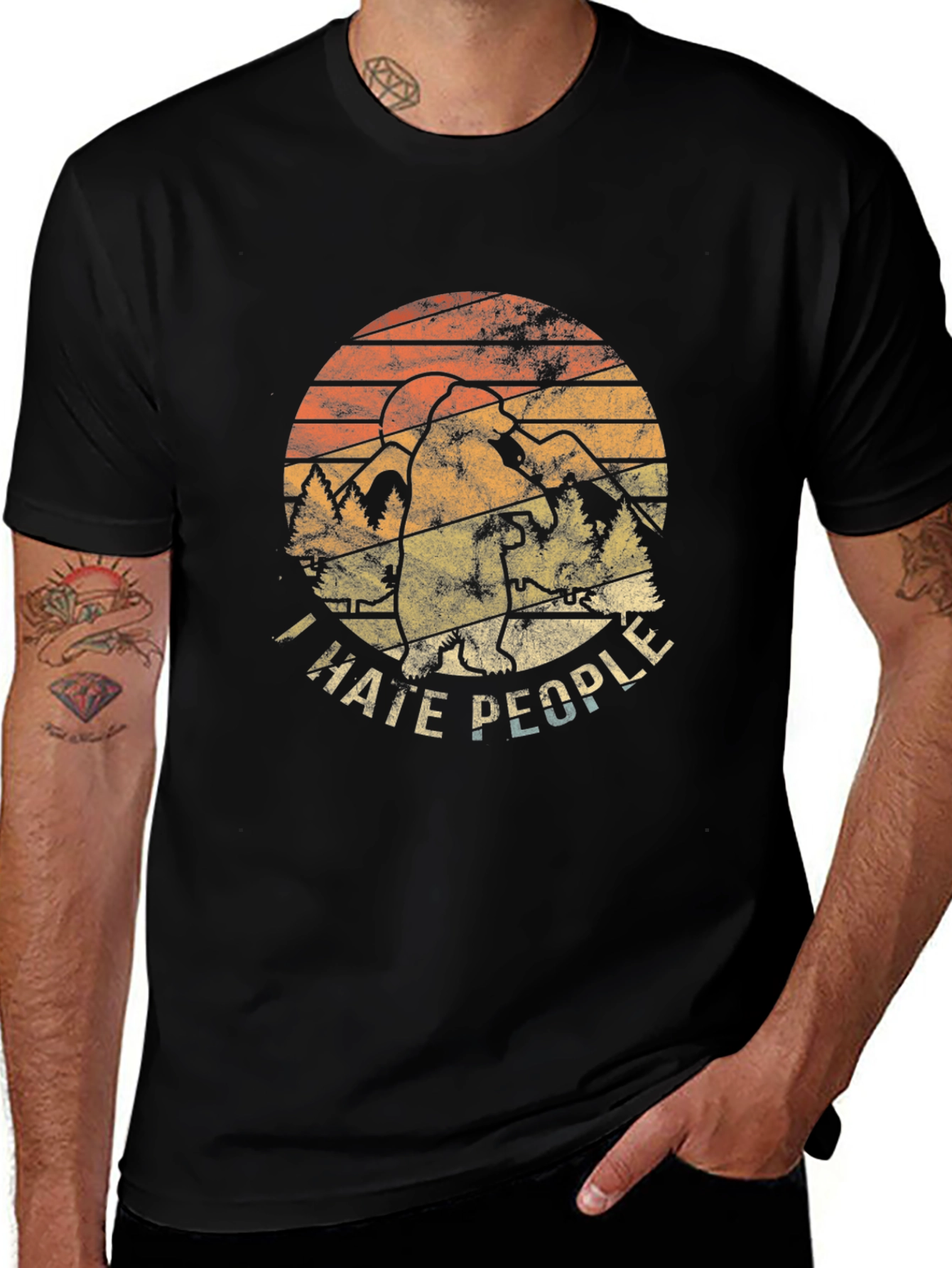 Variant 18 of I Hate People Bigfoot Graphic Tee