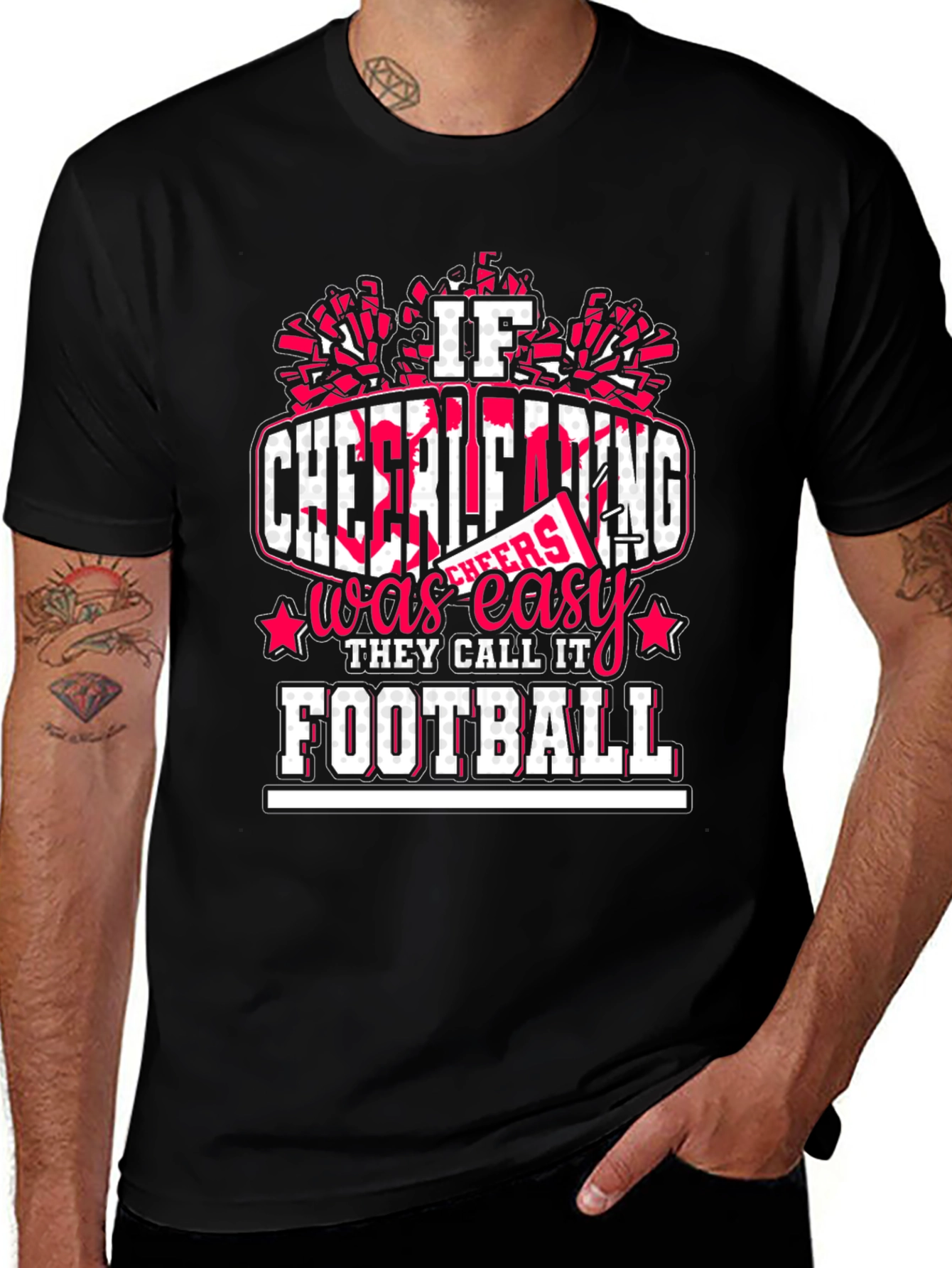 Variant 10 of Cheerleading Graphic Tee - If Cheerleading Was Easy T-Shirt