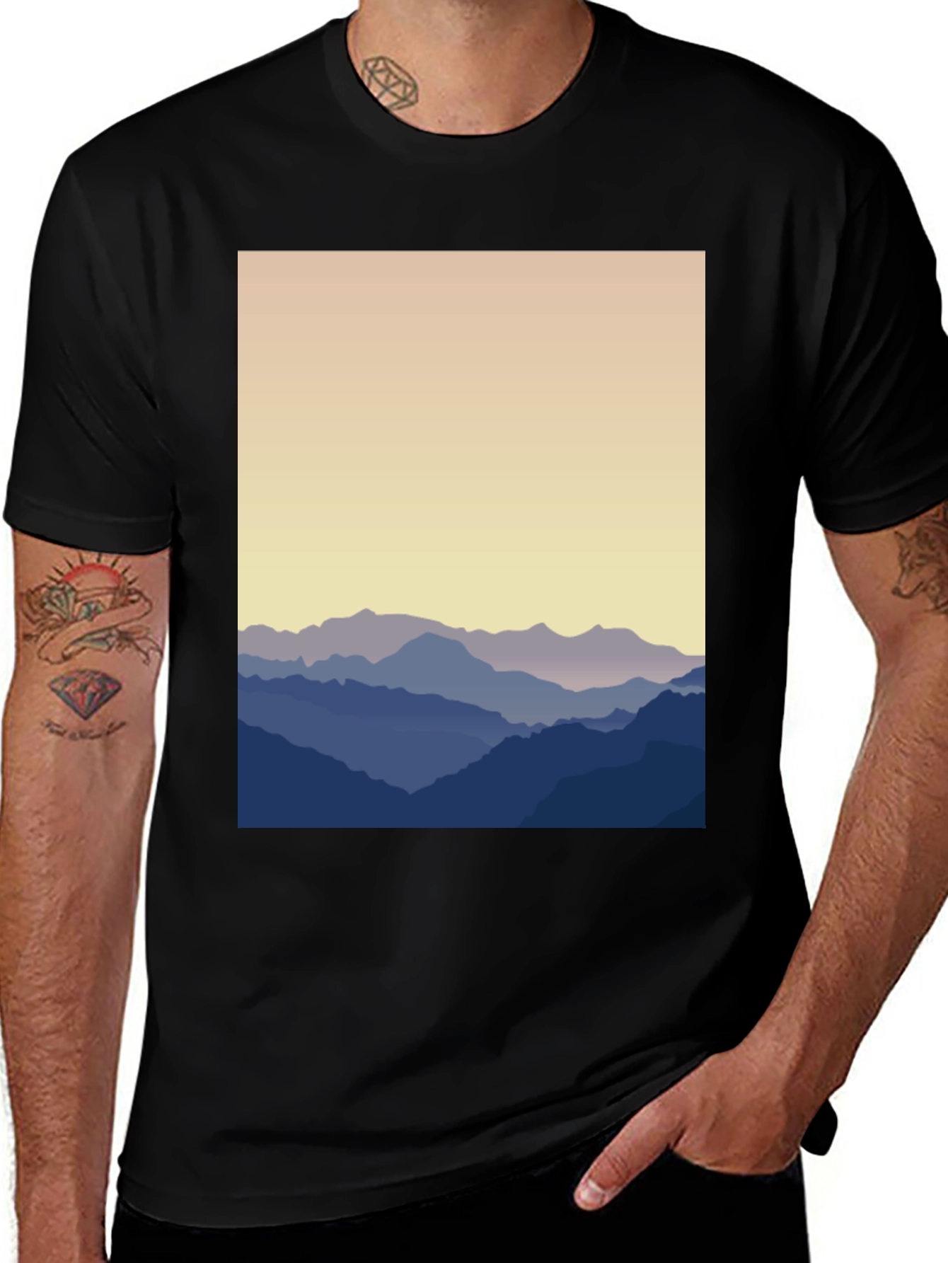 Variant 21 of Mountain View Graphic Tee - Soft Cotton Blend