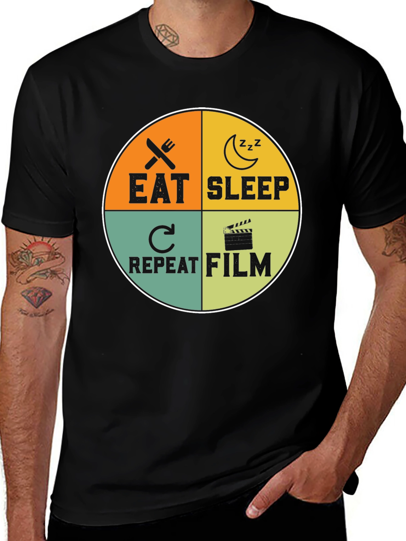 Variant 17 of Eat Sleep Repeat Film T-Shirt