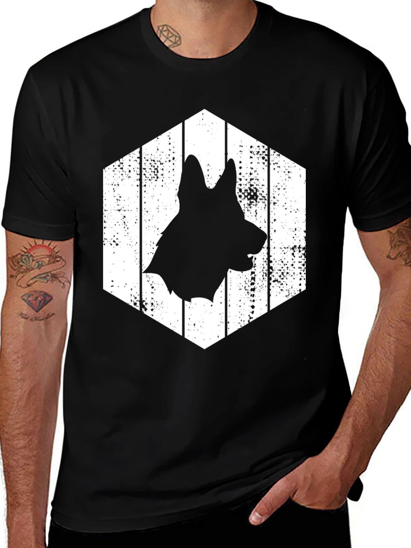 Variant 14 of German Shepherd Graphic Tee - Stylish Dog Lover Apparel