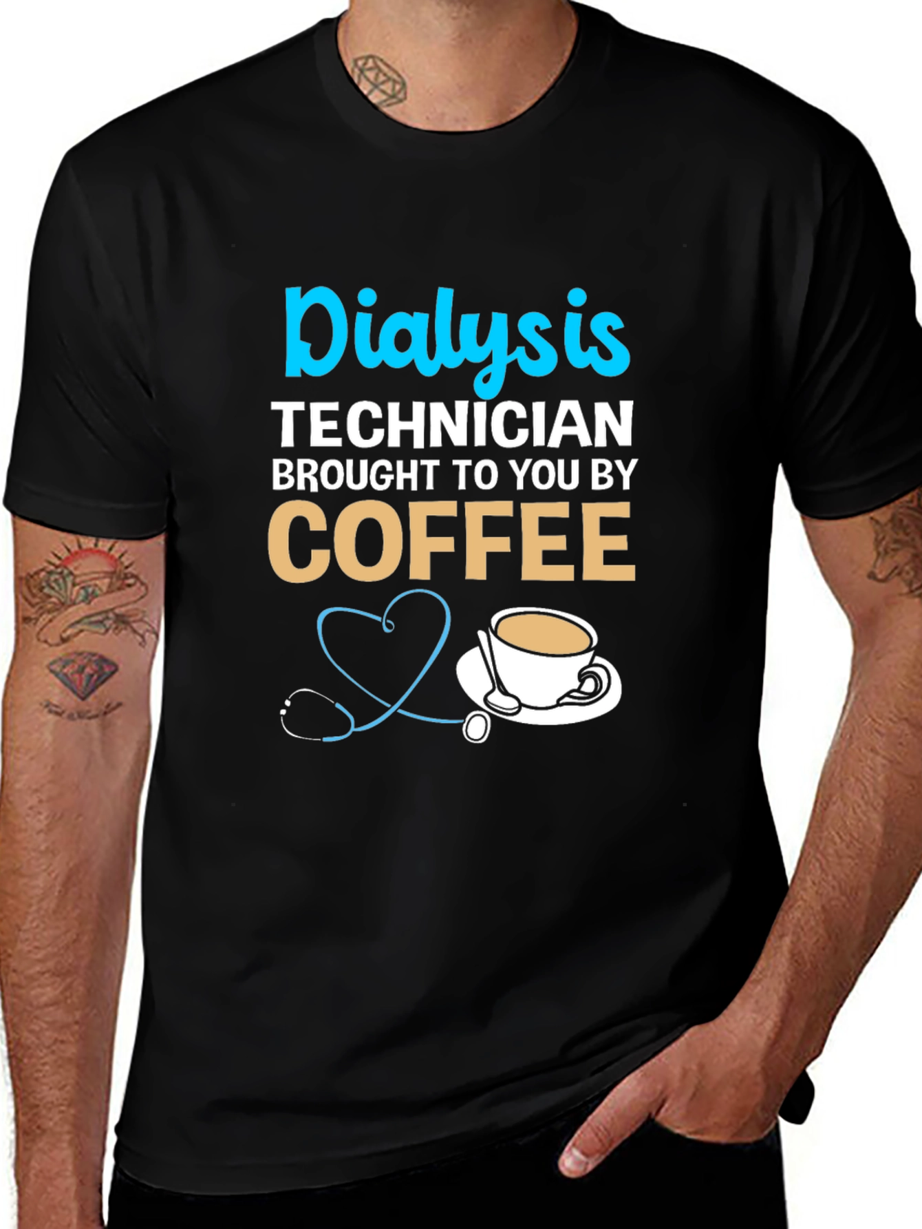 Variant 9 of Dialysis Technician Coffee T-Shirt