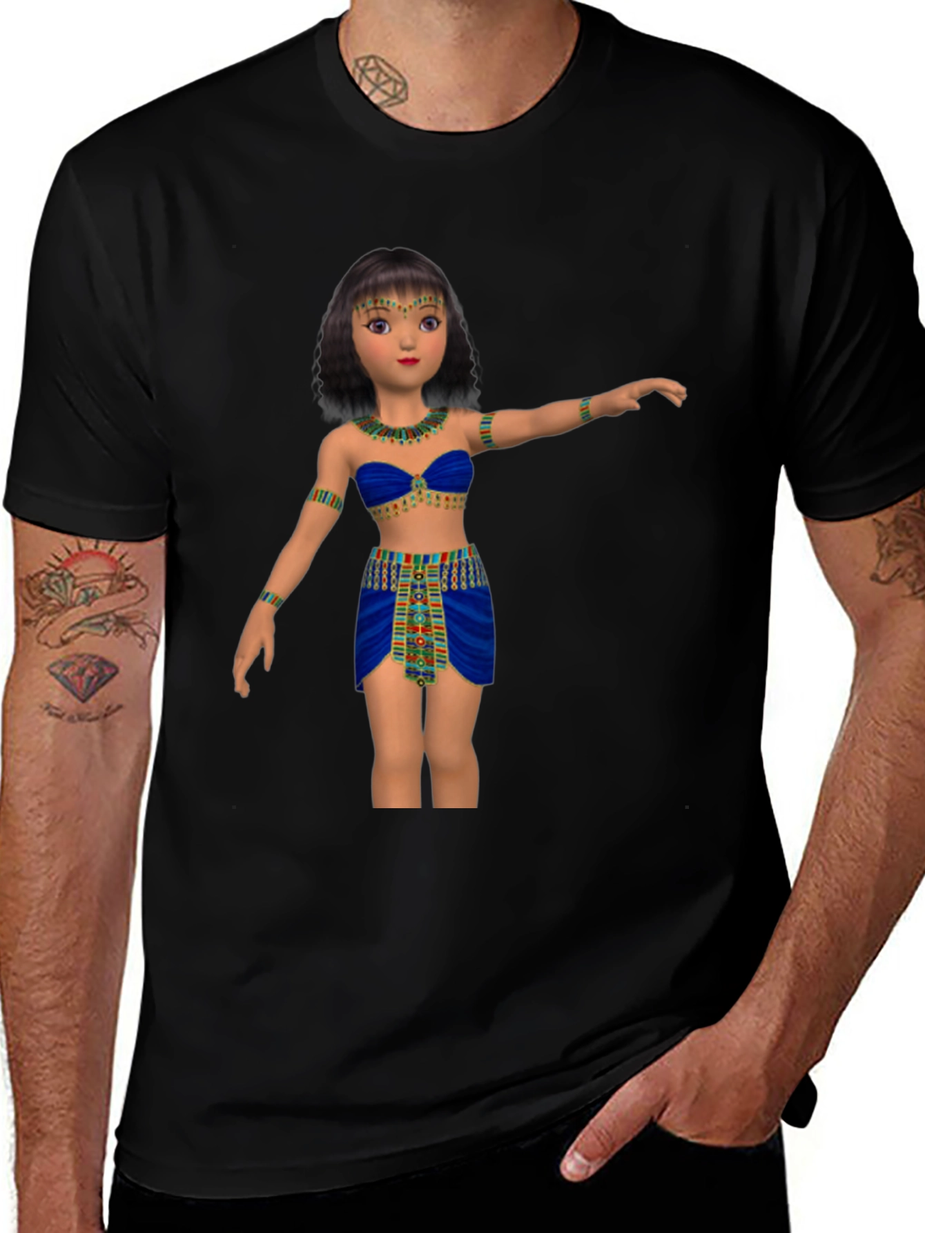 Variant 15 of Egyptian Cartoon Girl Graphic Tee