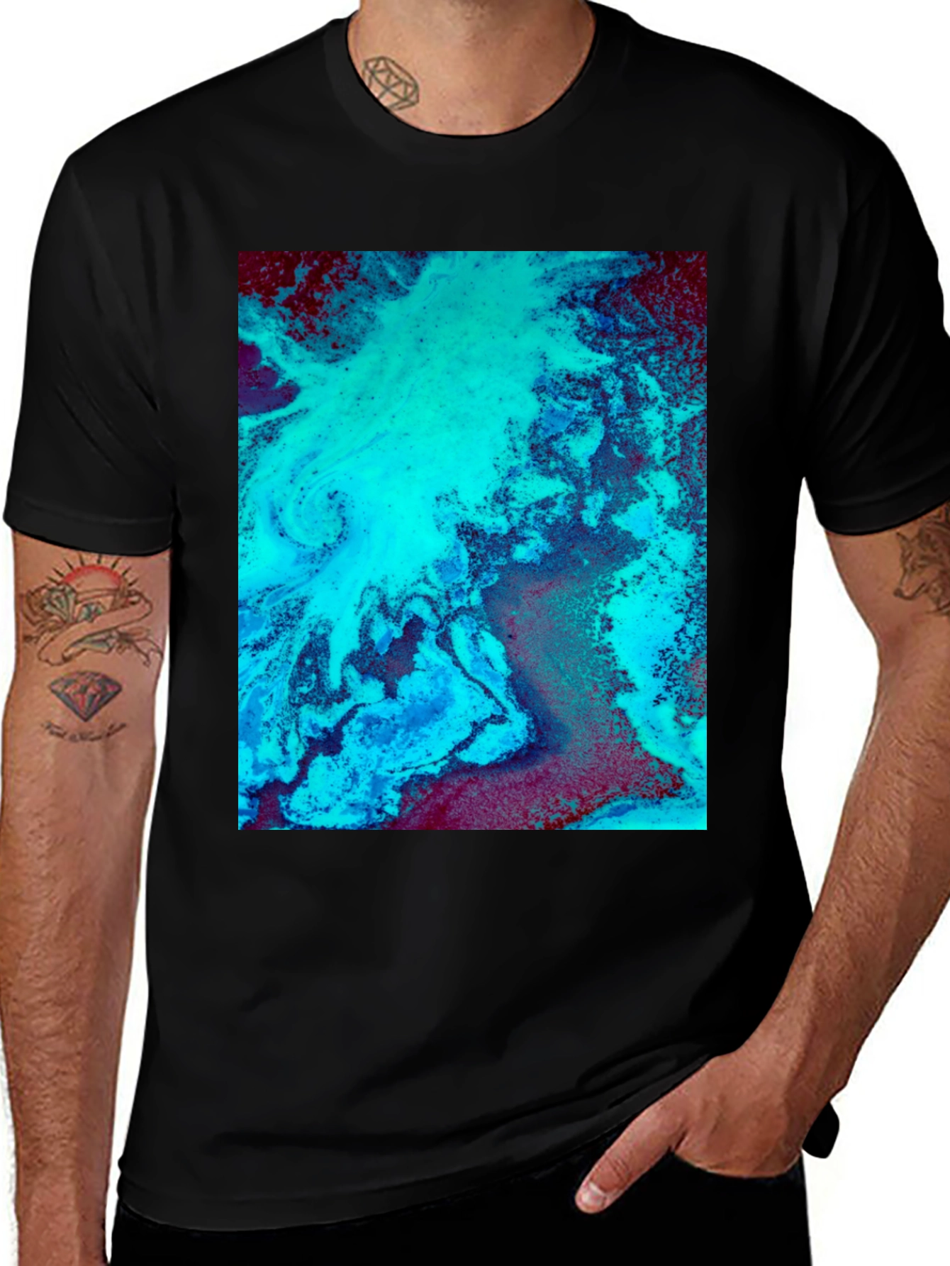Variant 2 of Abstract Art Tee - Bold Swirls