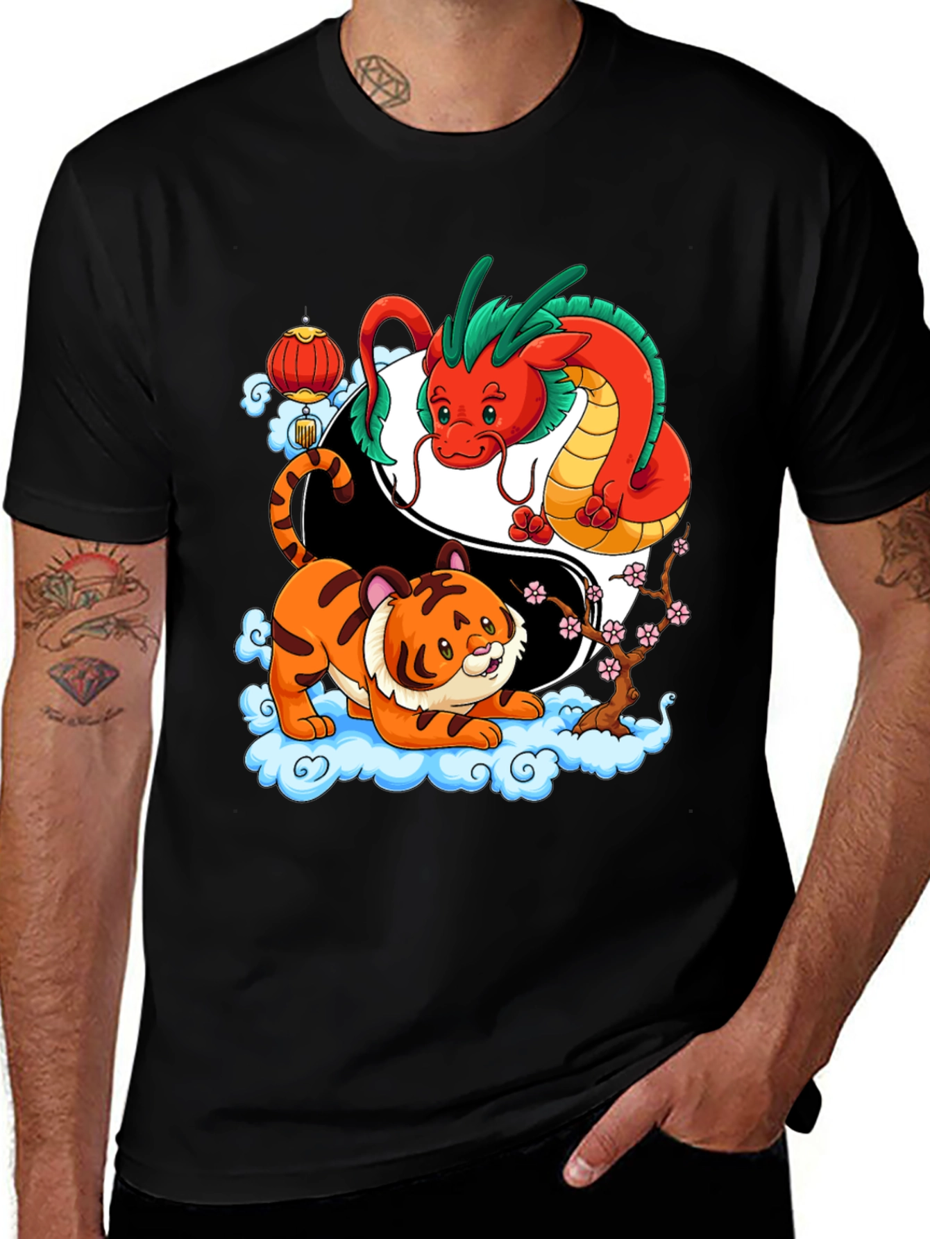 Variant 23 of Year of the Dragon & Tiger Yin Yang T-Shirt