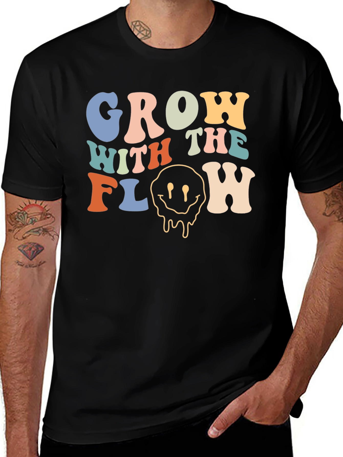 Variant 13 of Groovy Grow With The Flow Graphic Tee