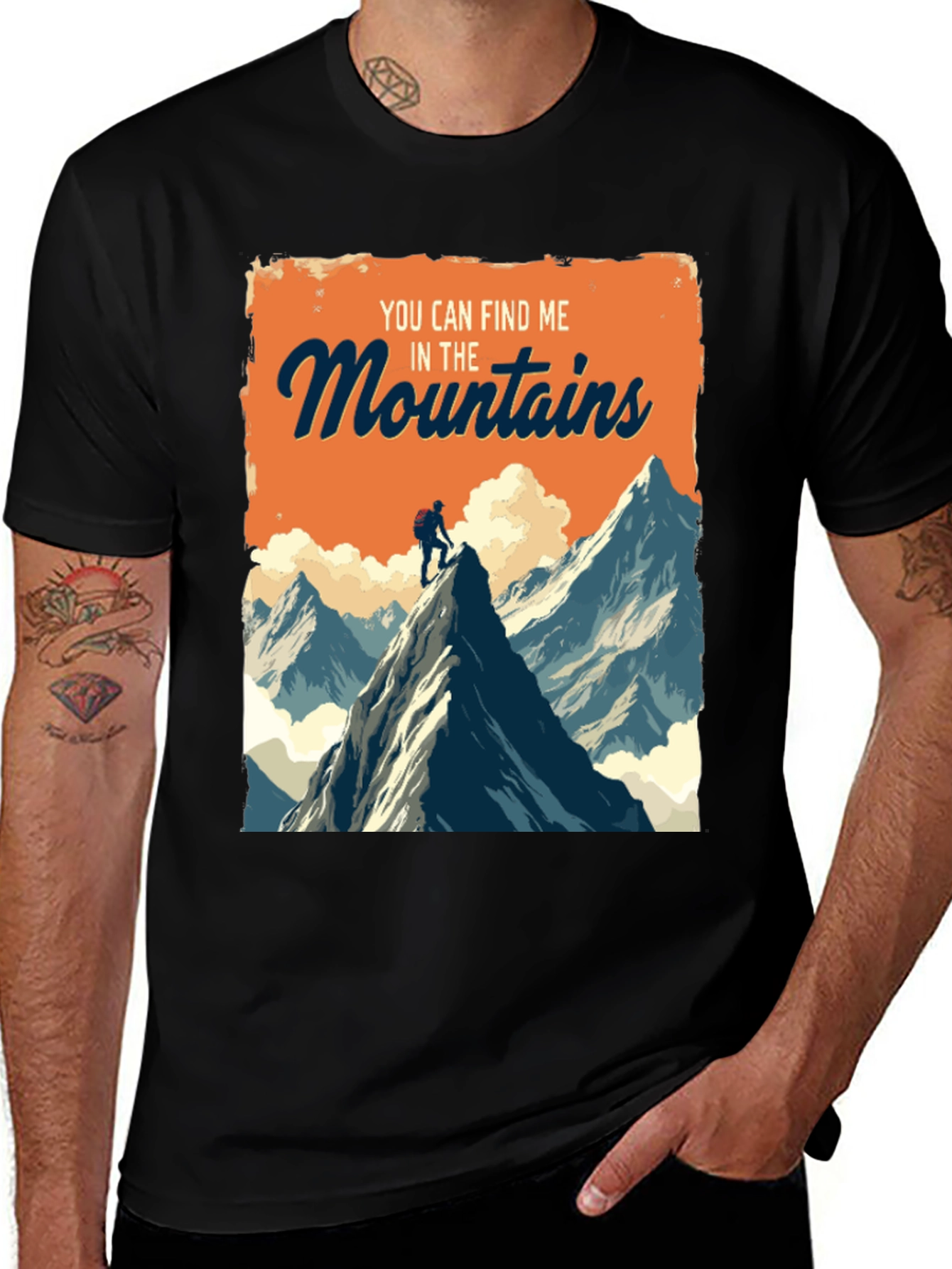 Variant 24 of Mountains Graphic T-Shirt - Find Me in the Mountains