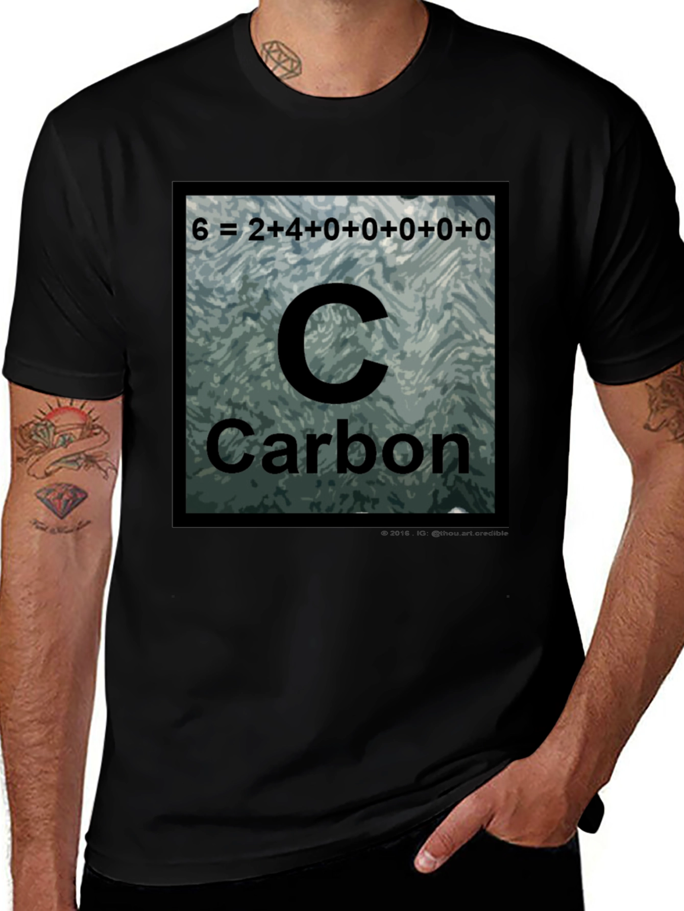 Variant 18 of Carbon Periodic Table T-Shirt Science Tee