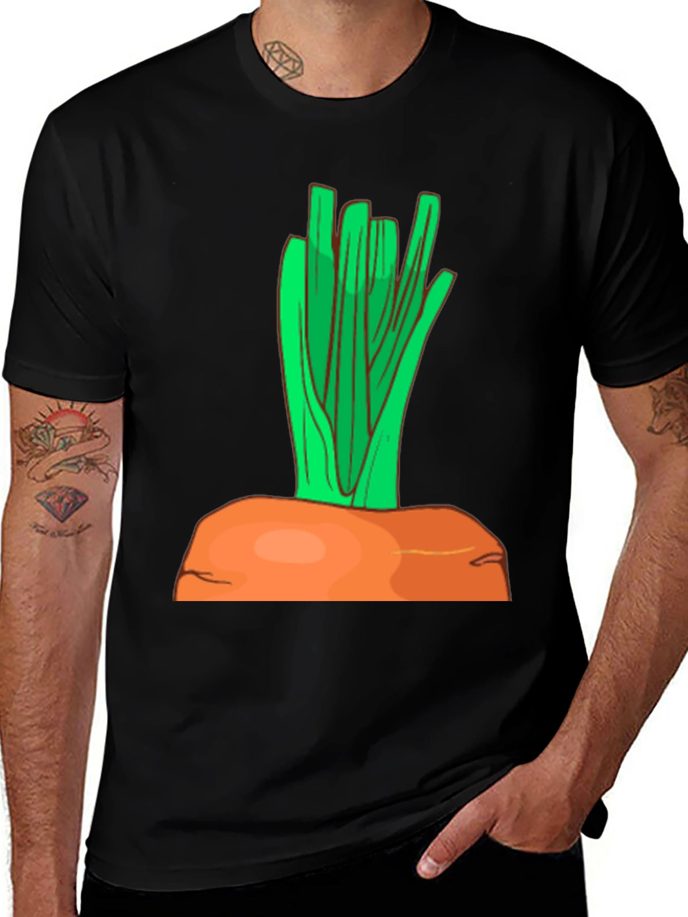 Variant 30 of Funny Carrot Graphic T-Shirt - Vegetable Humor Tee