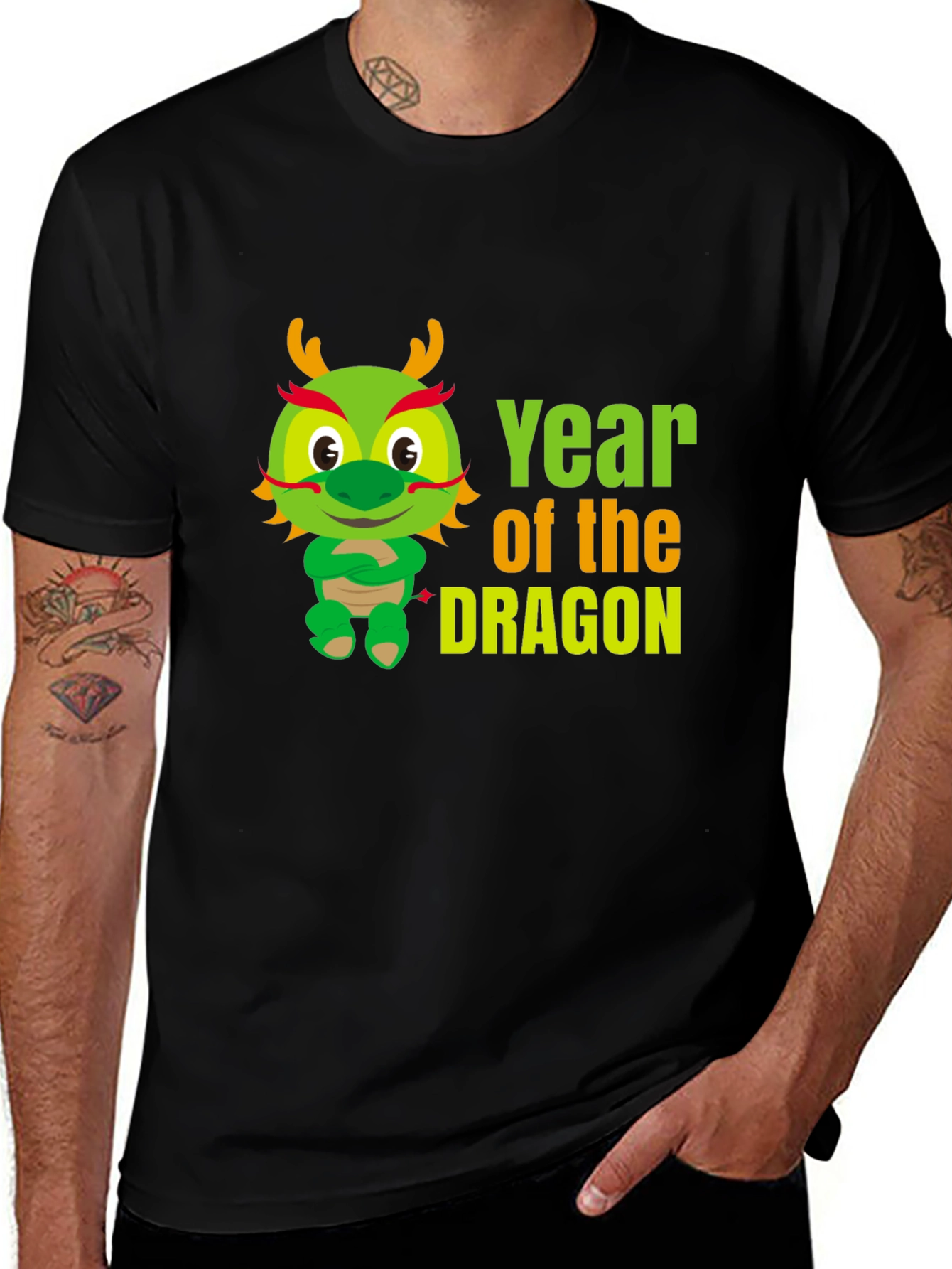Year of the Dragon Graphic Tee - Black