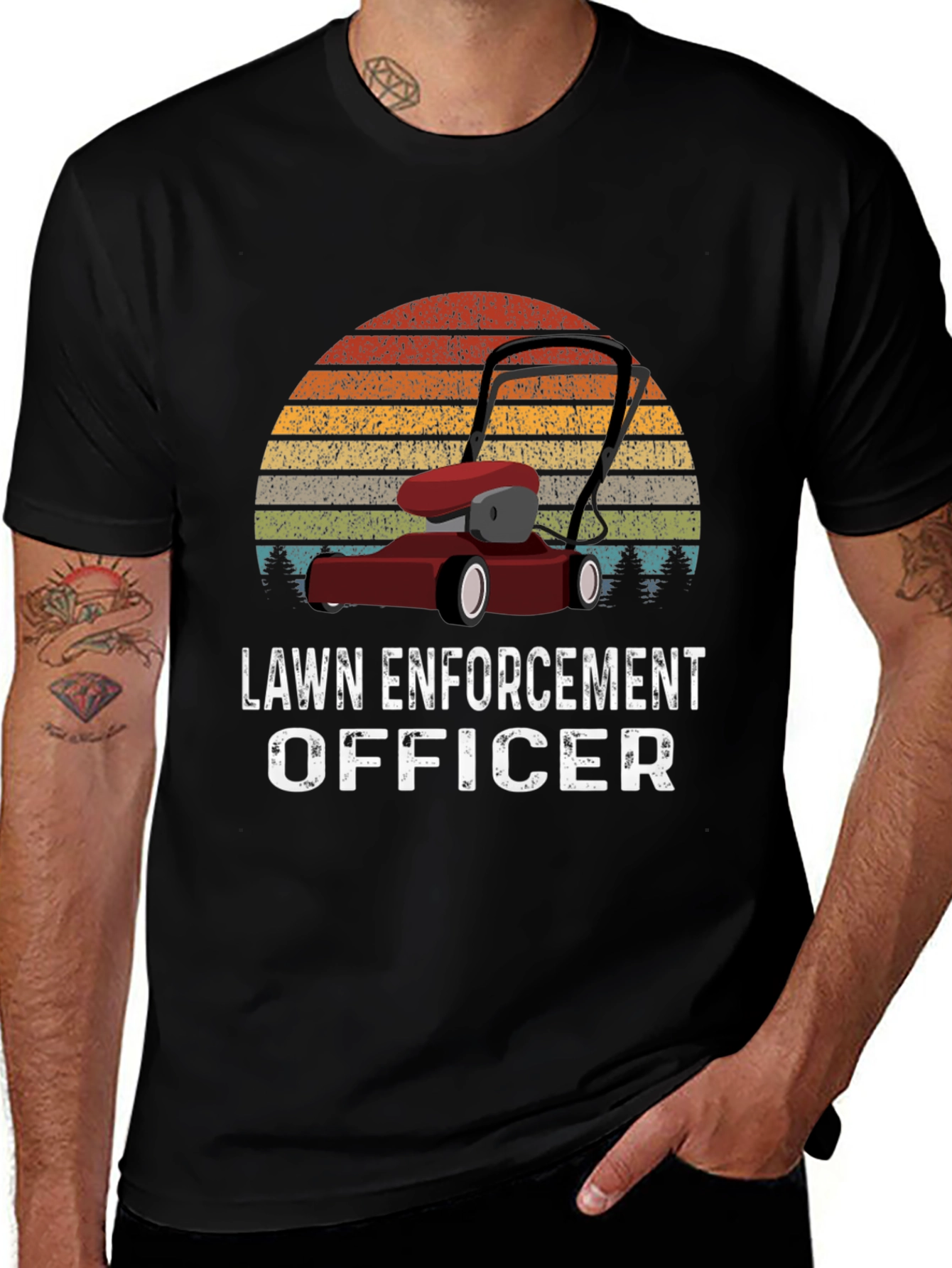 Lawn Enforcement Officer Graphic Tee