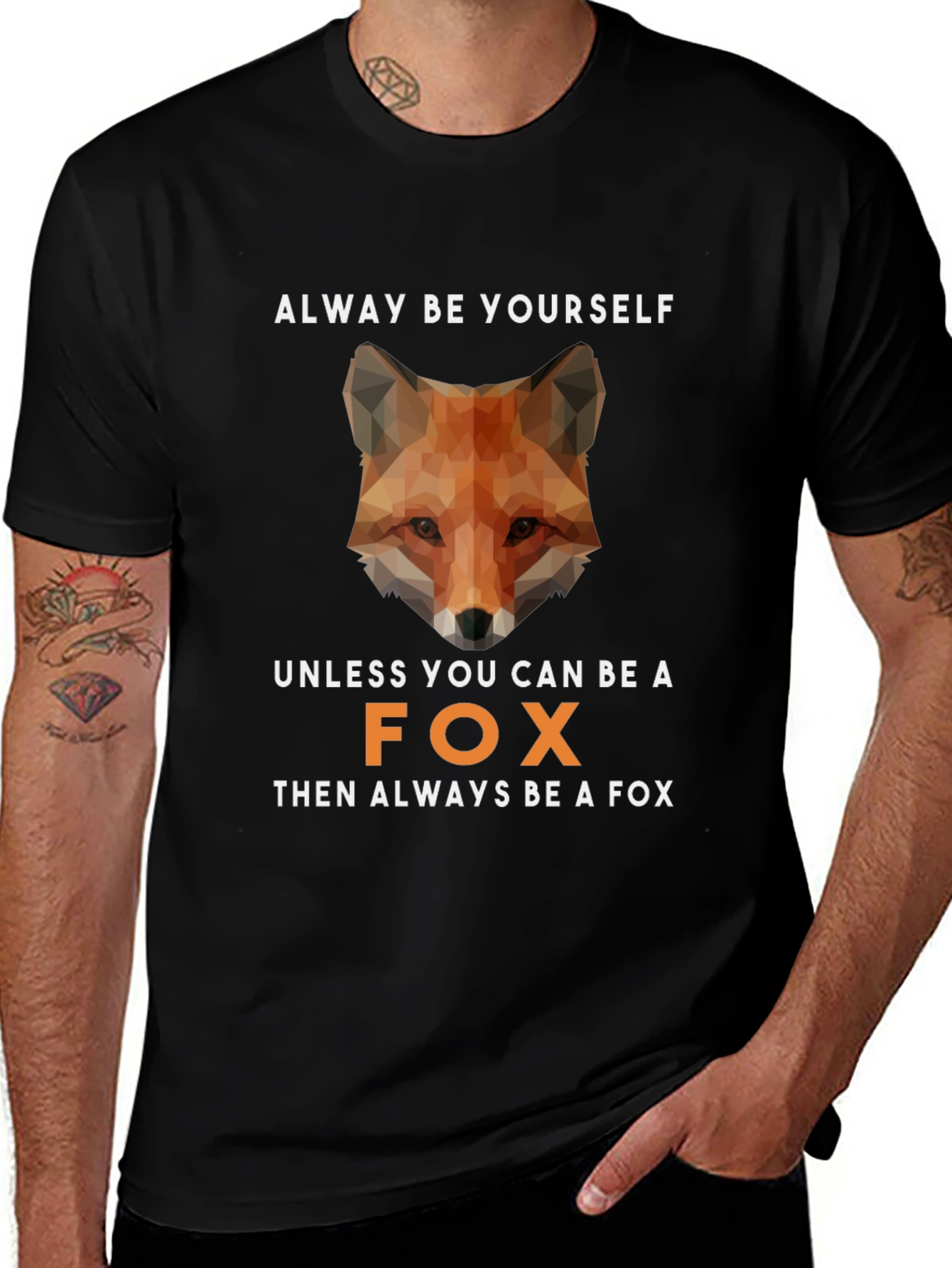 Variant 14 of Always Be Yourself Fox Graphic Tee - Unisex