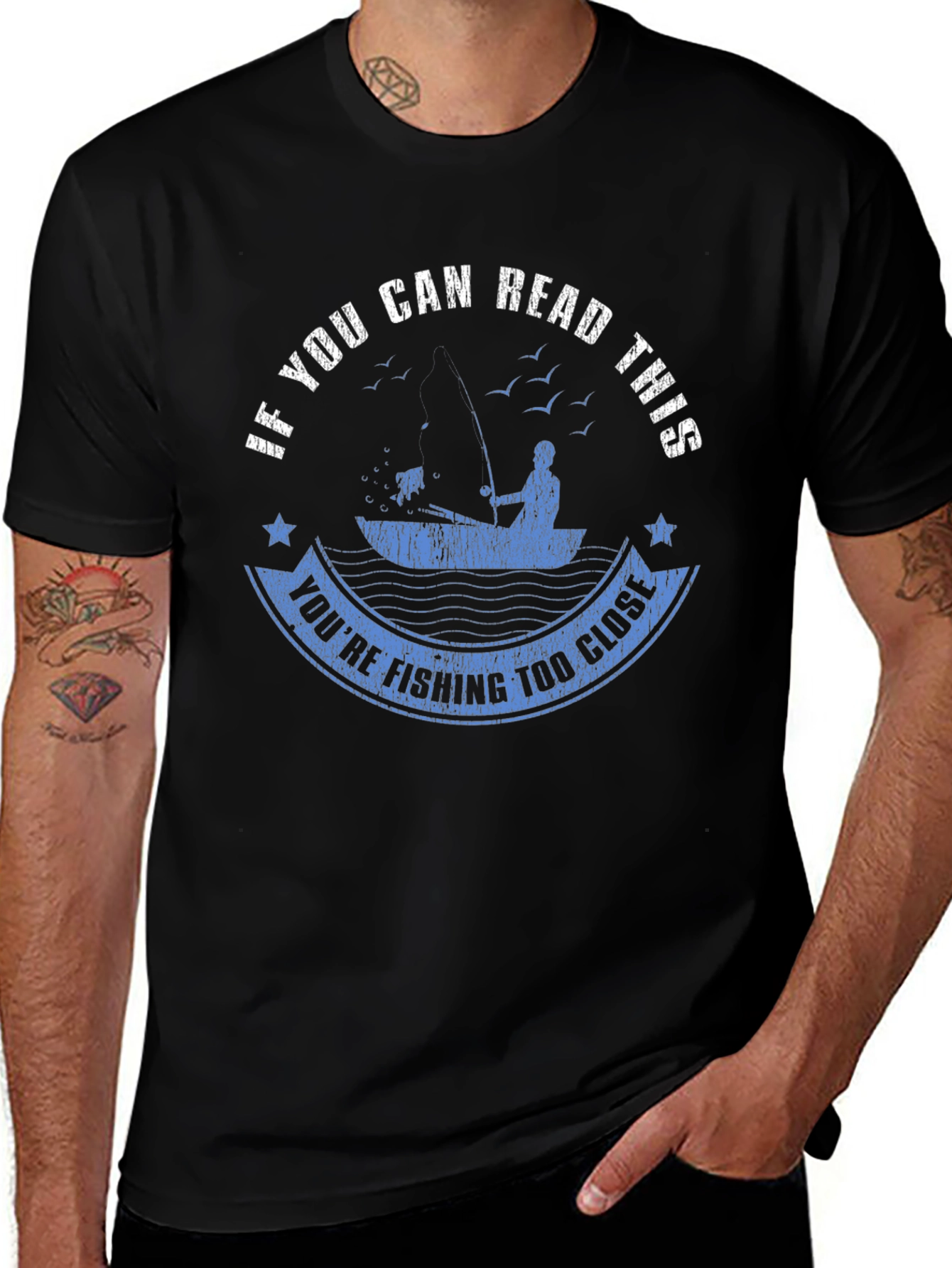 Variant 29 of Funny Fishing T-Shirt: If You Can Read This