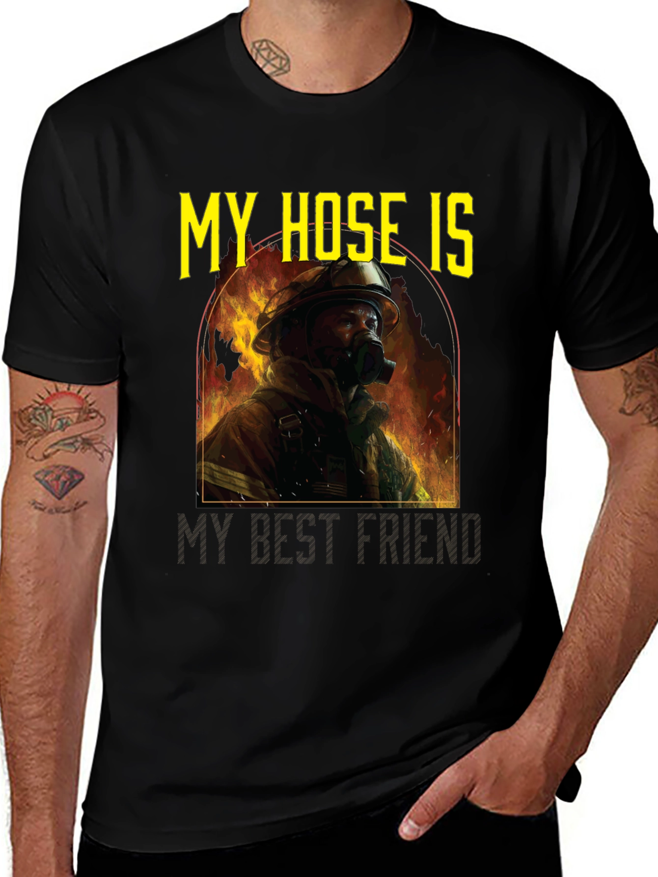 Variant 9 of Firefighter T-Shirt - My Hose Is My Best Friend