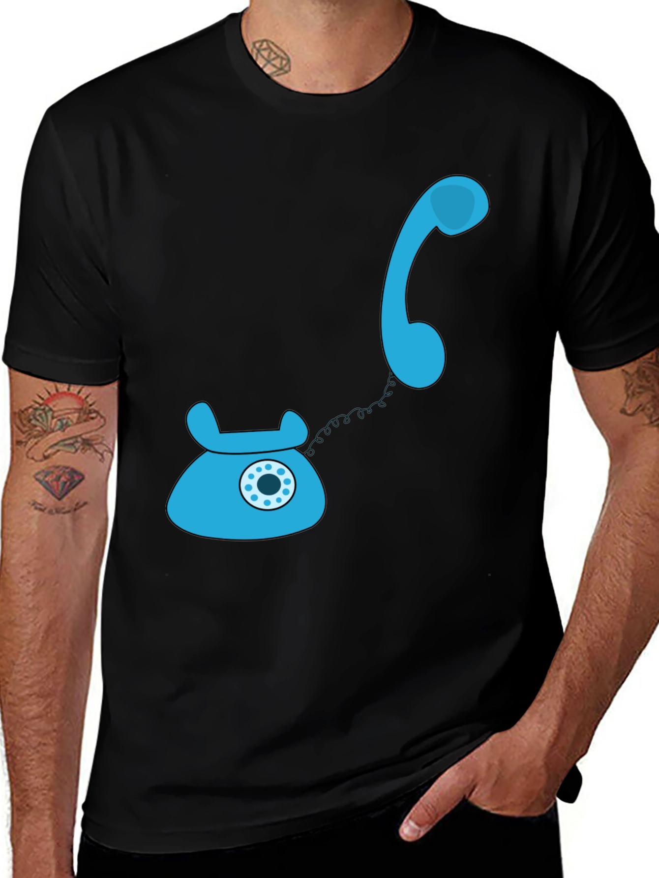 Variant 21 of Retro Rotary Phone T-Shirt - Classic Style