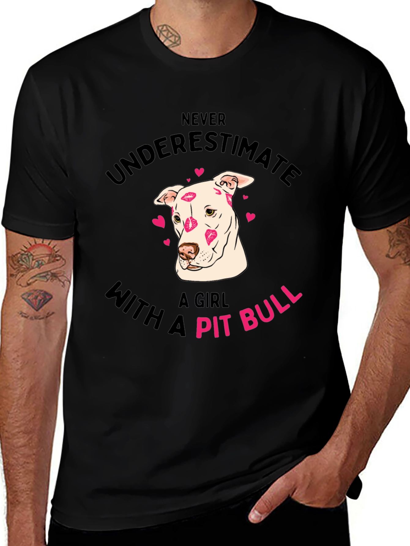 Variant 27 of Girl Pit Bull Kiss T-Shirt Cute Dog Lover Tee