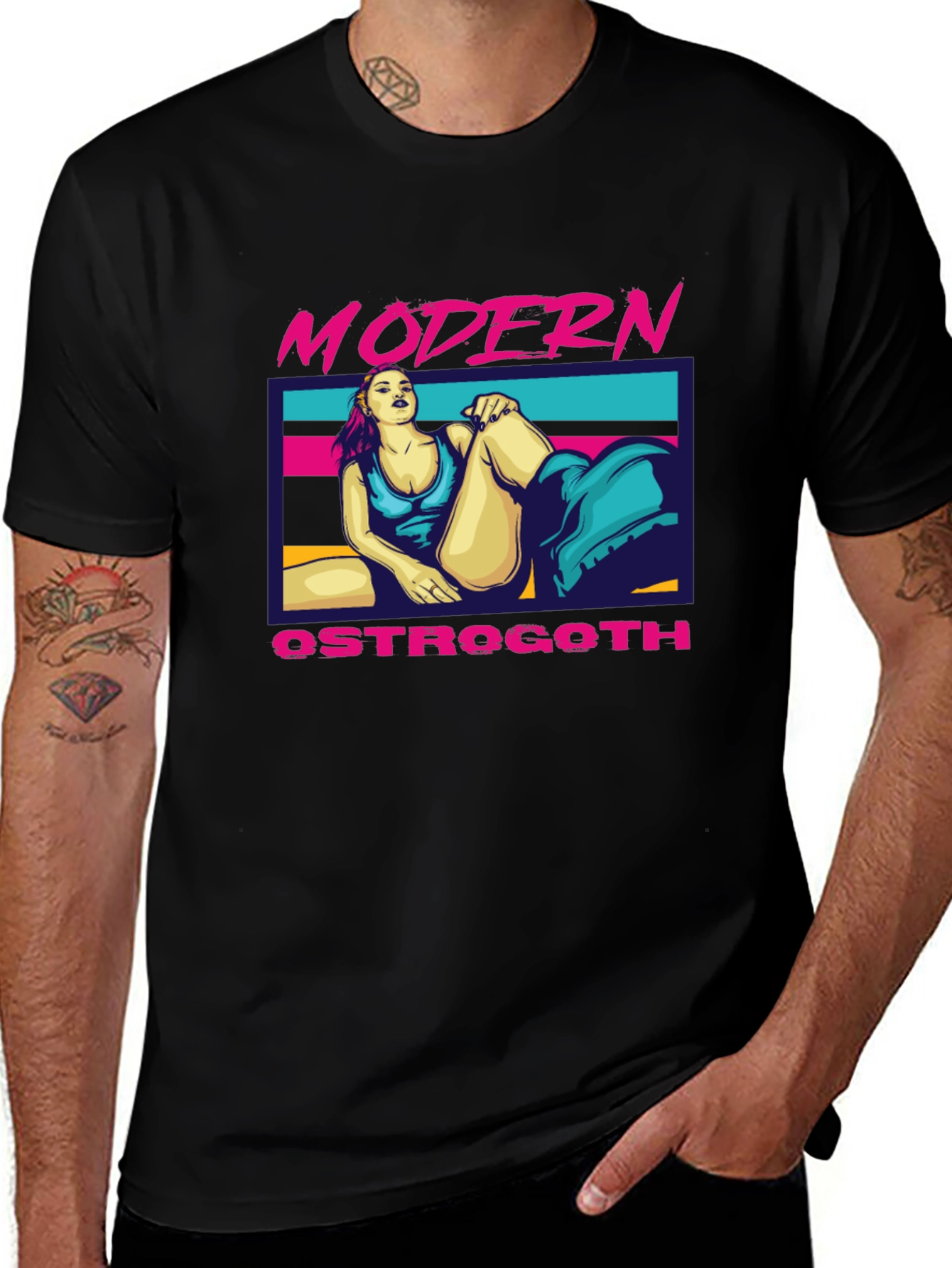 Variant 21 of Modern Ostrogoth Graphic Tee - Retro Style
