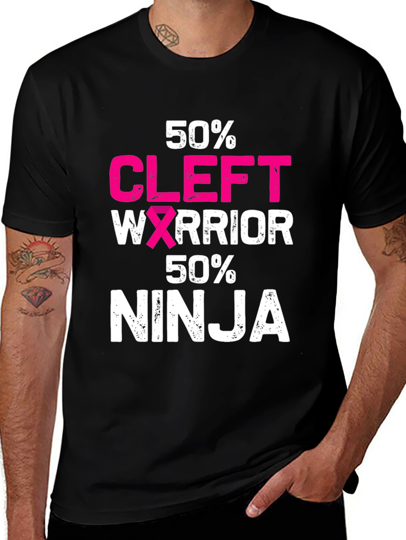 Variant 28 of 50% Cleft Warrior 50% Ninja Graphic Tee