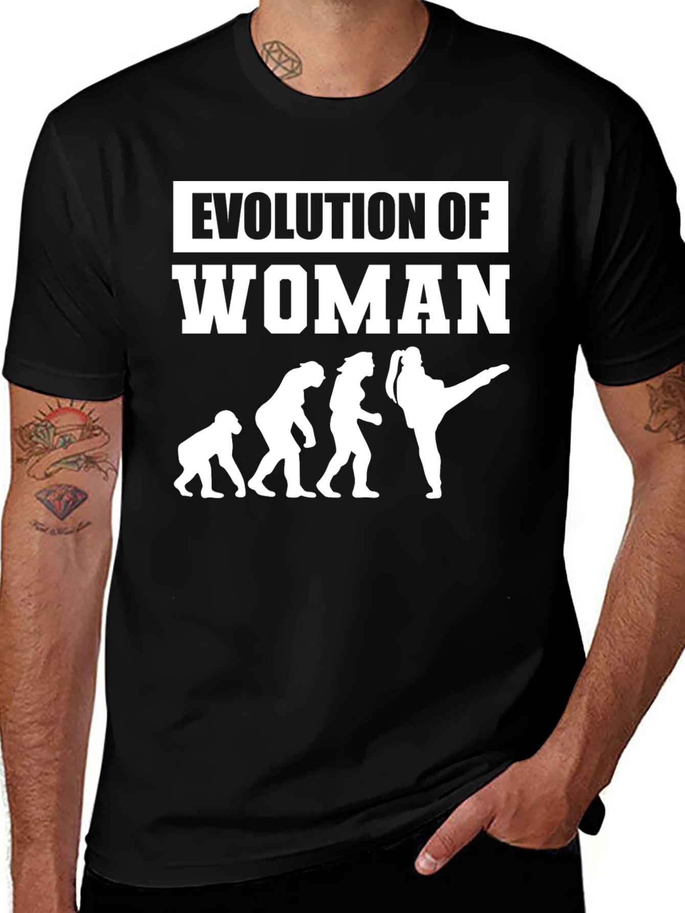 Variant 17 of Evolution of Woman Graphic T-Shirt