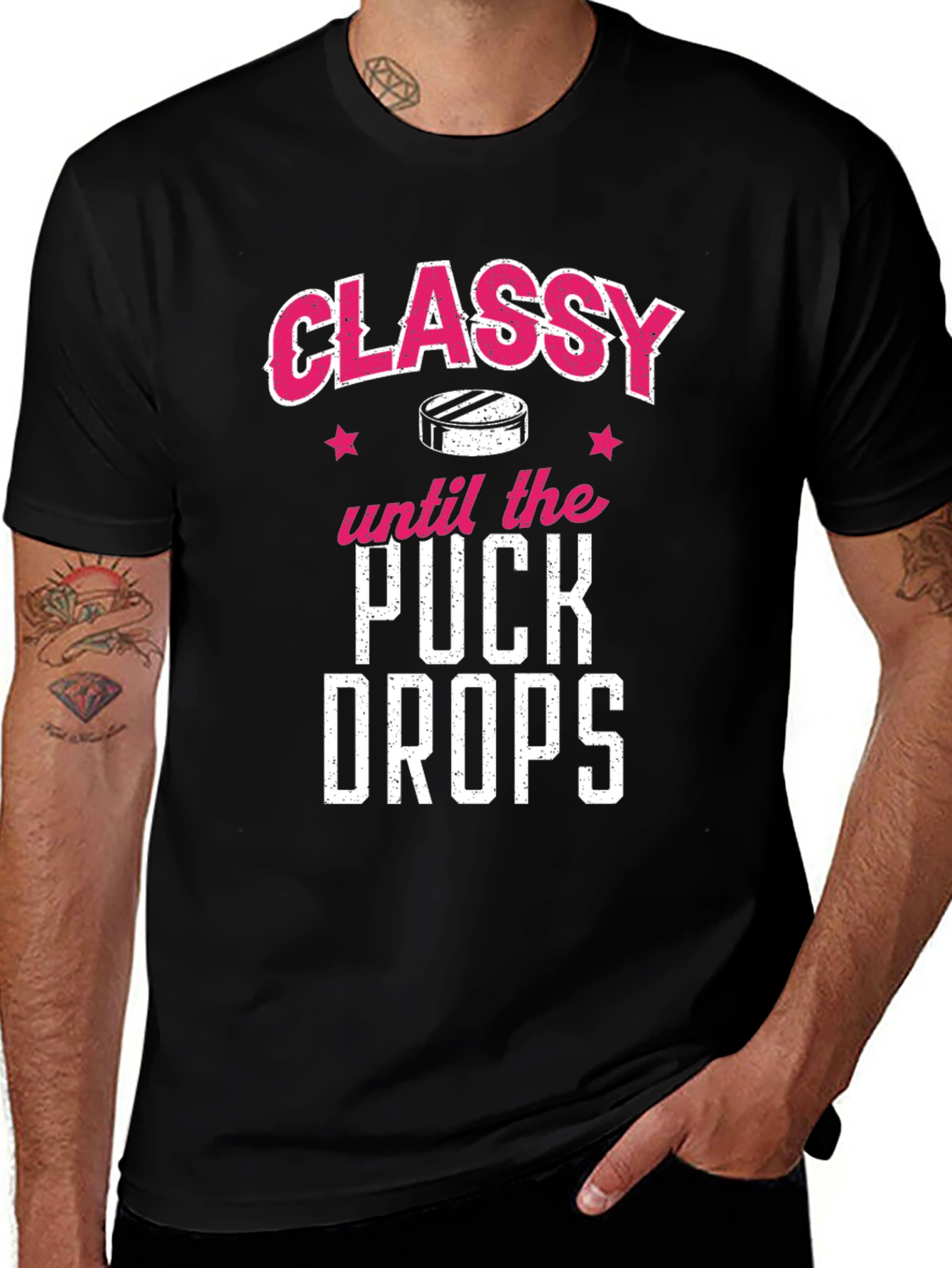 Variant 24 of Classy Until The Puck Drops Hockey T-Shirt