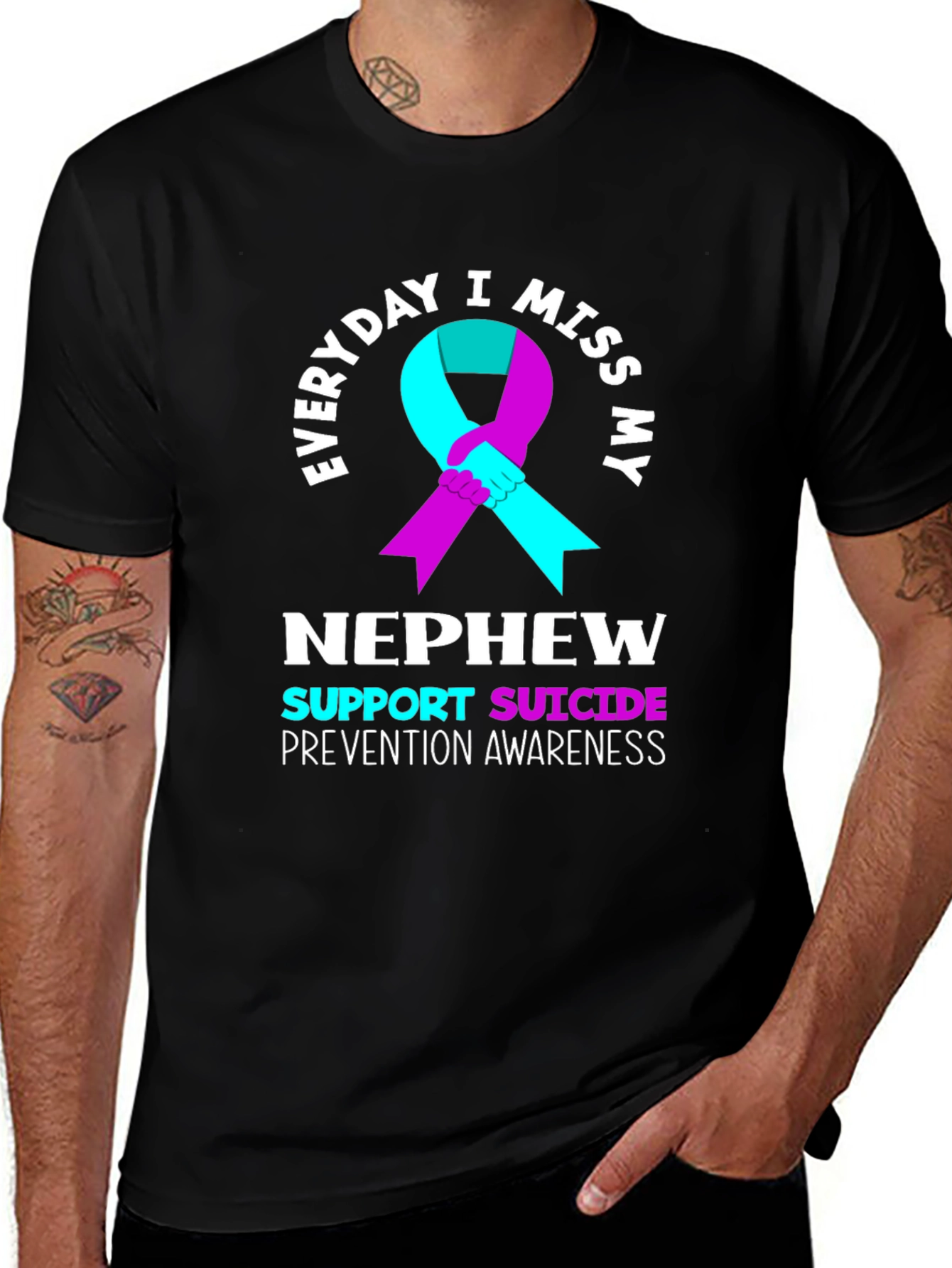 Everyday I Miss My Nephew Suicide Prevention Awareness T-Shirt